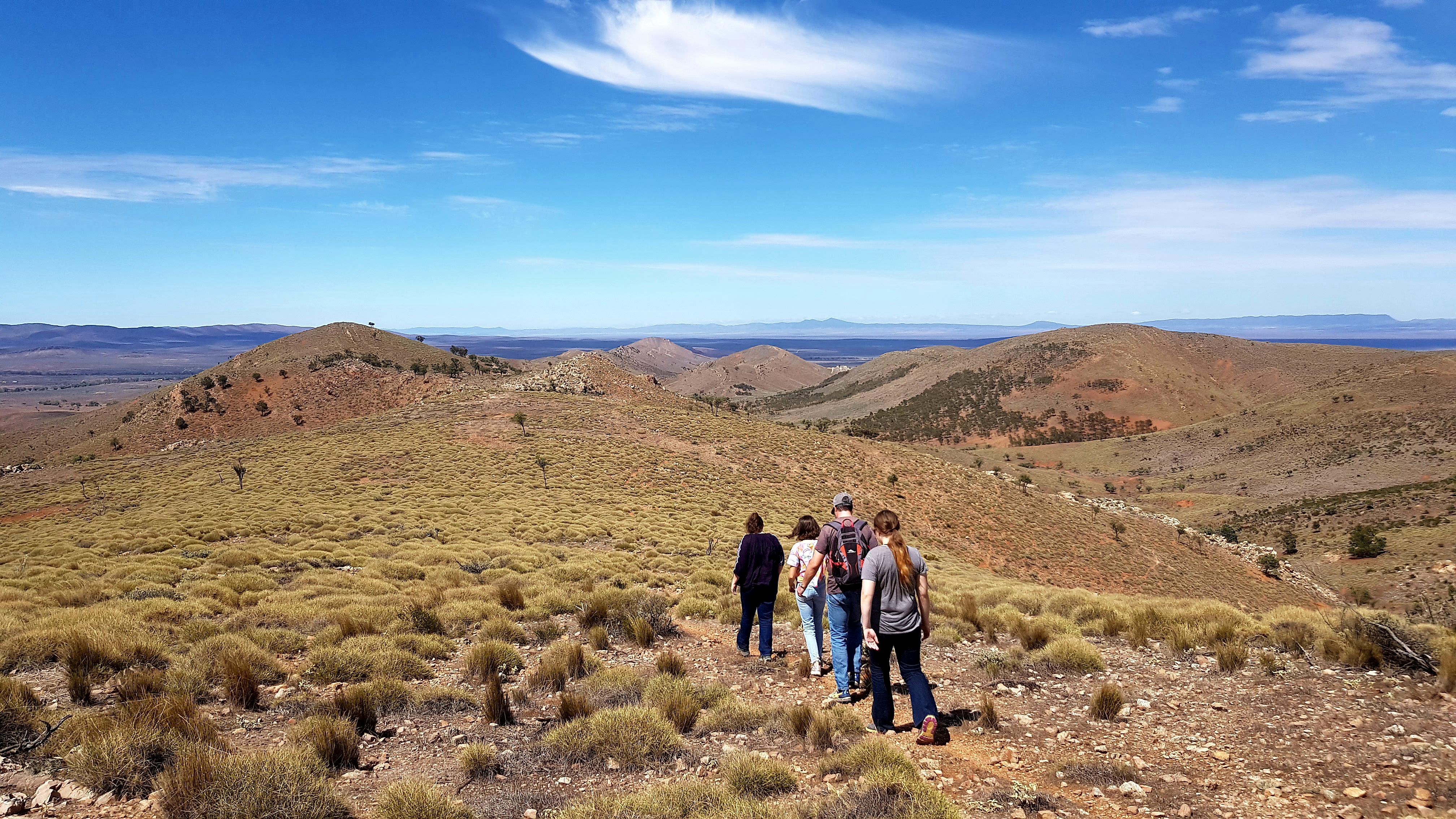 Overview of the Flinders Ranges in South Australia from Mt James