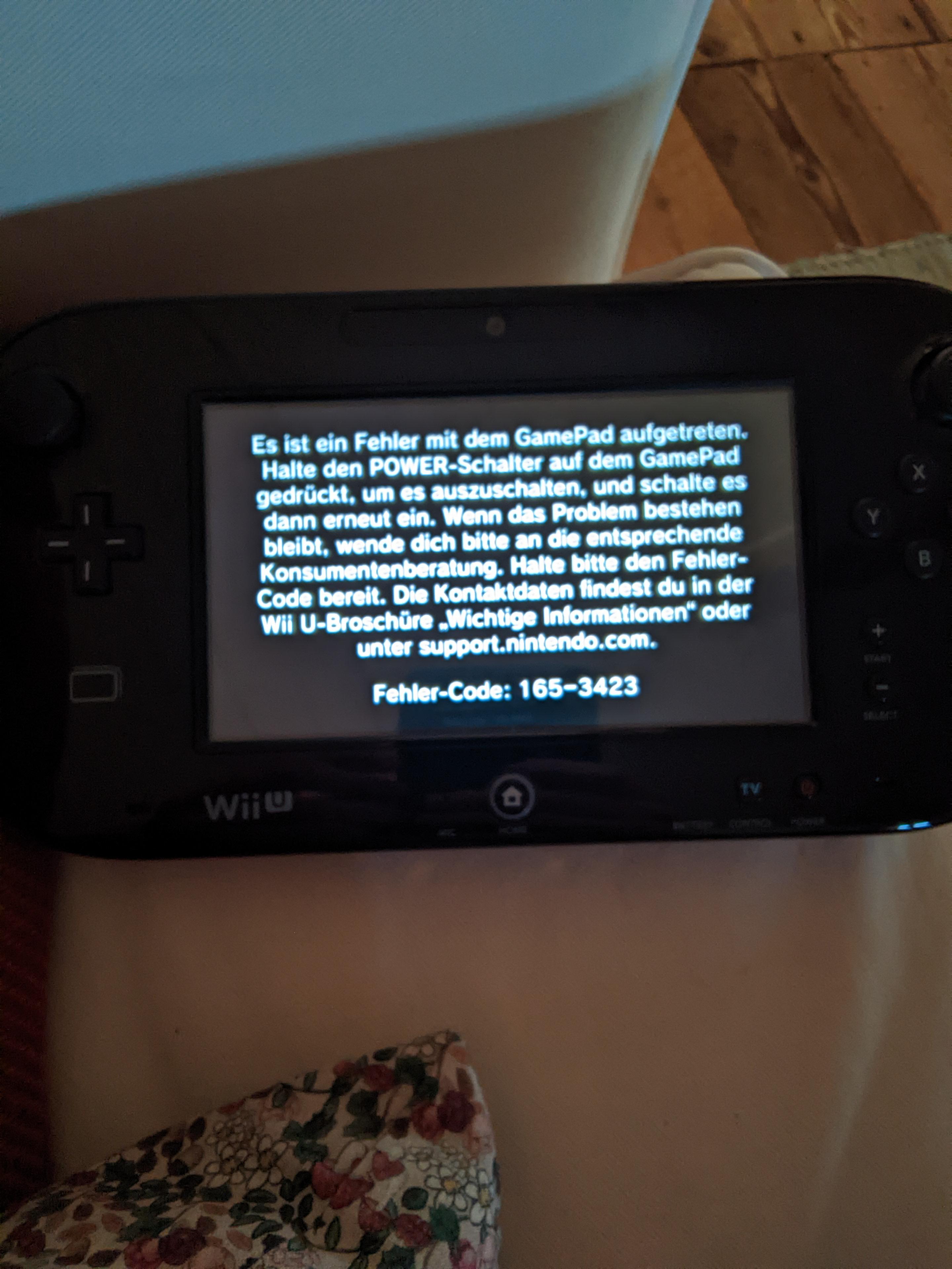 Wii U Game pad Error 1653423 r/consolerepair