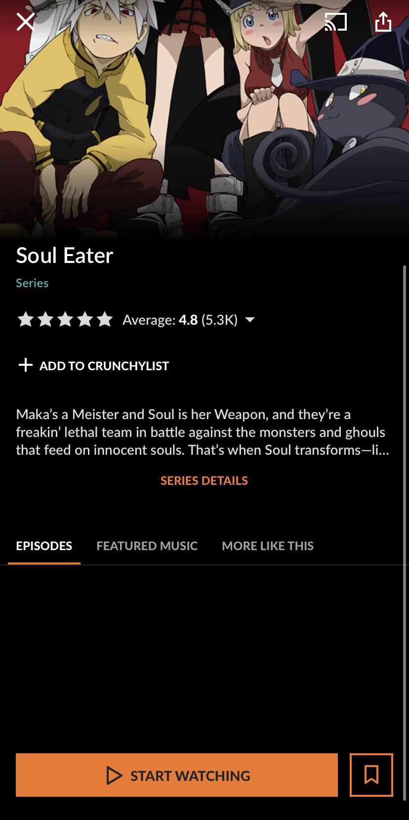 Why does Crunchyroll have soul eater on but with no episodes r