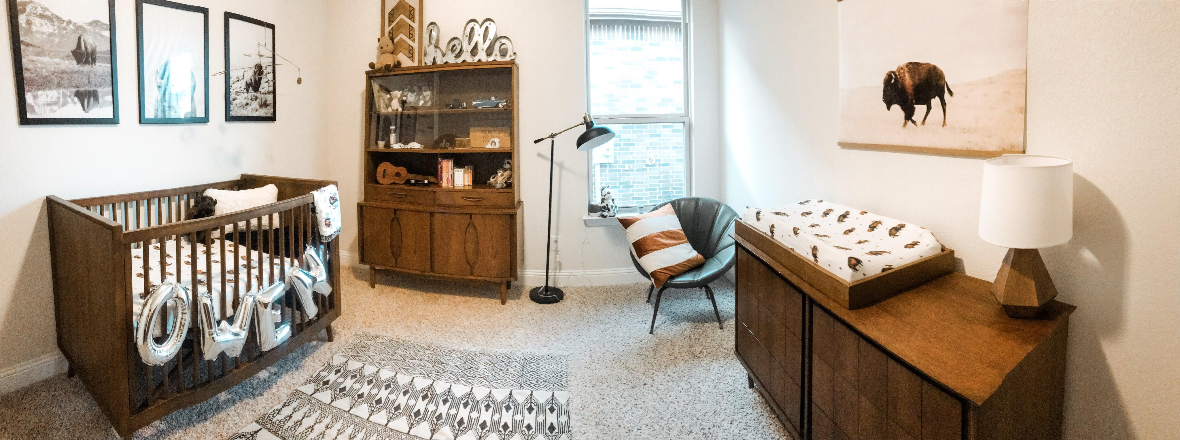 Mid Century Modern / Southwest style nursery. r/BabyBumps