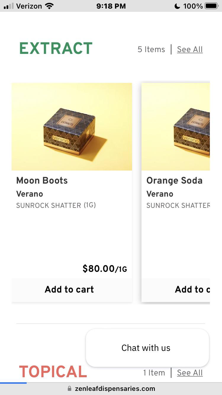 Zen Leaf Elizabeth adding two more flavors of shatter. r