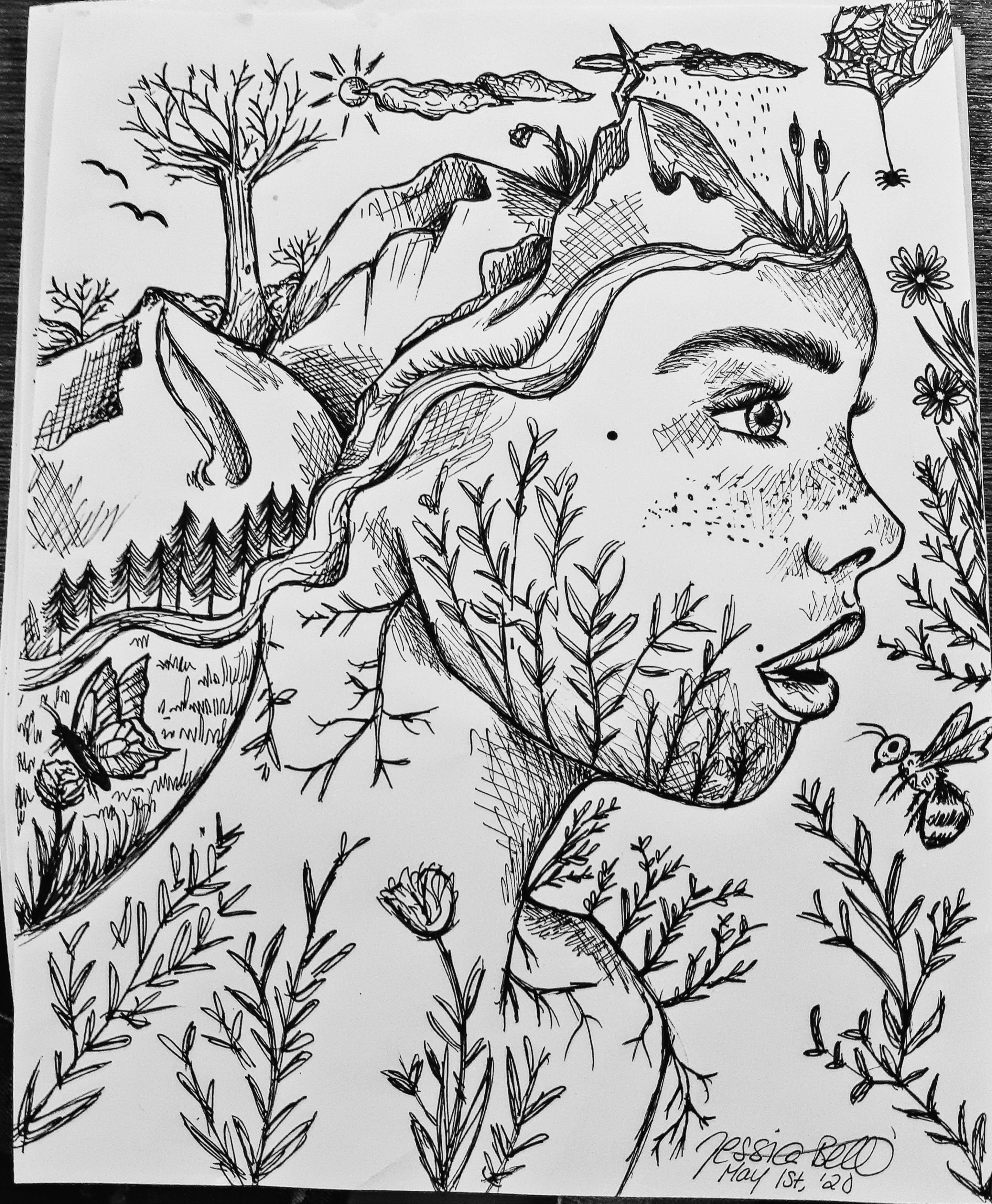Mother nature by me) r/drawing