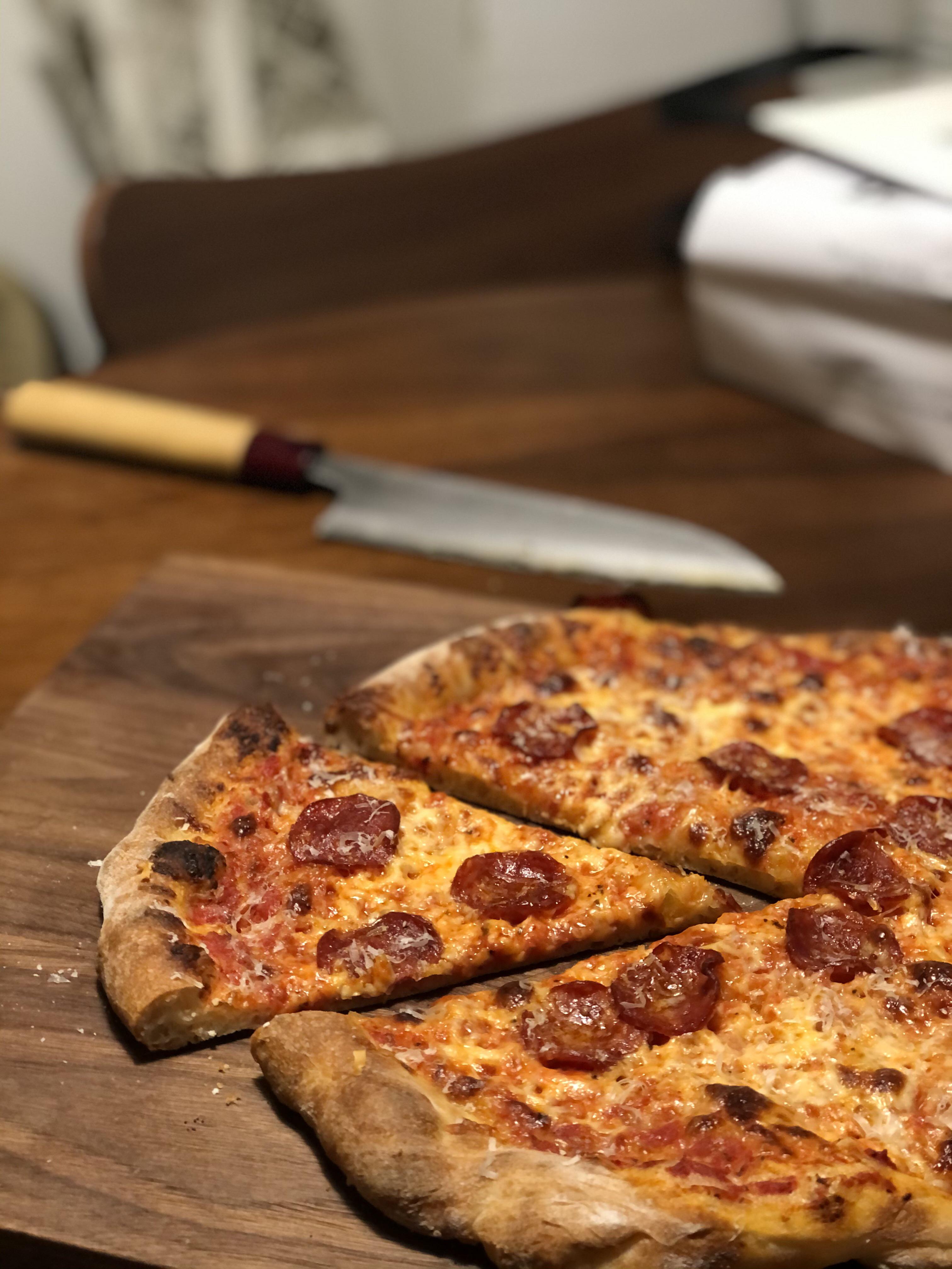 My best attempt at a classic pepperoni so far. r/Pizza