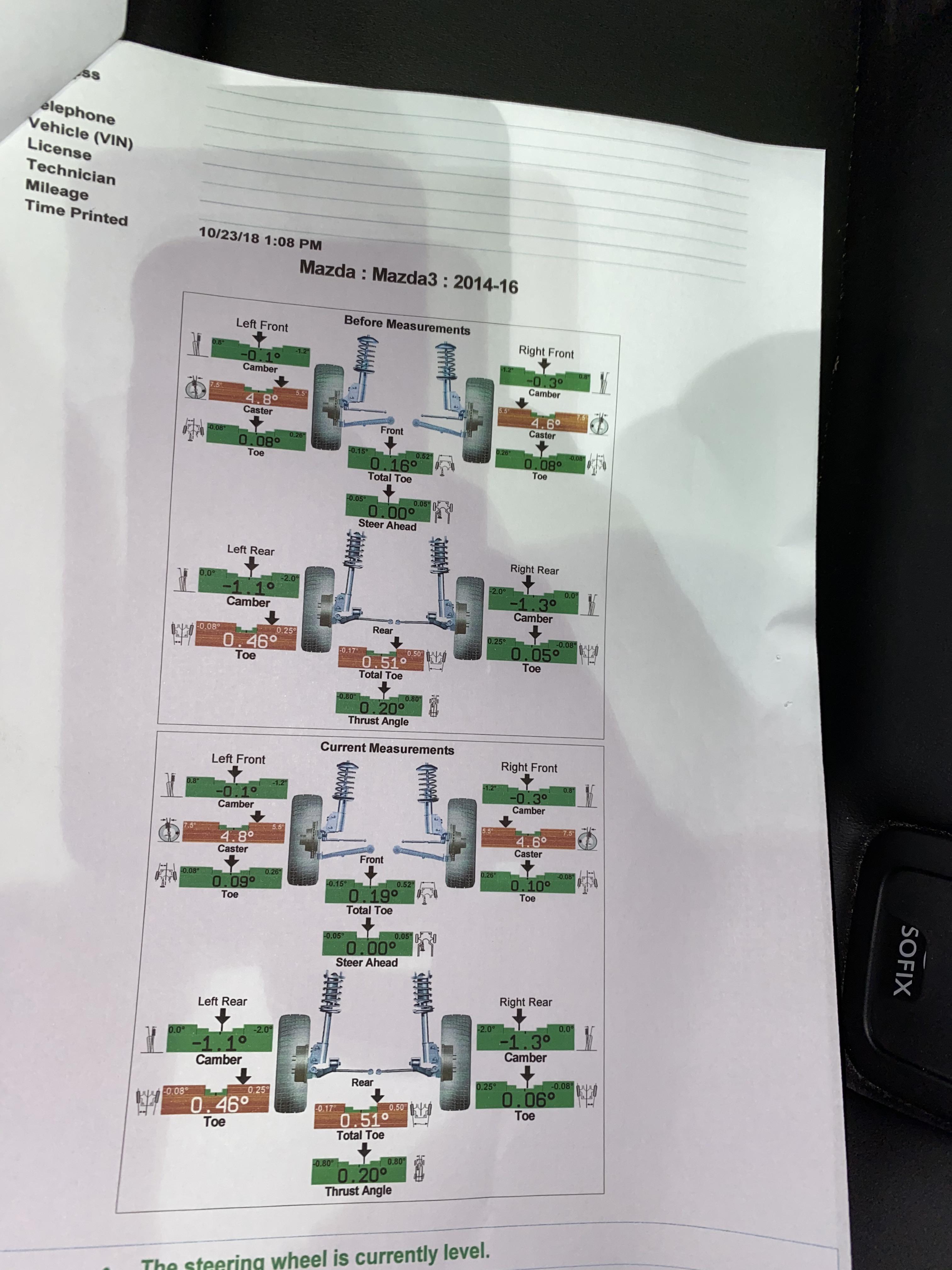 2019 Mazda 3 alignment, can rear toe be corrected? r/mazda3