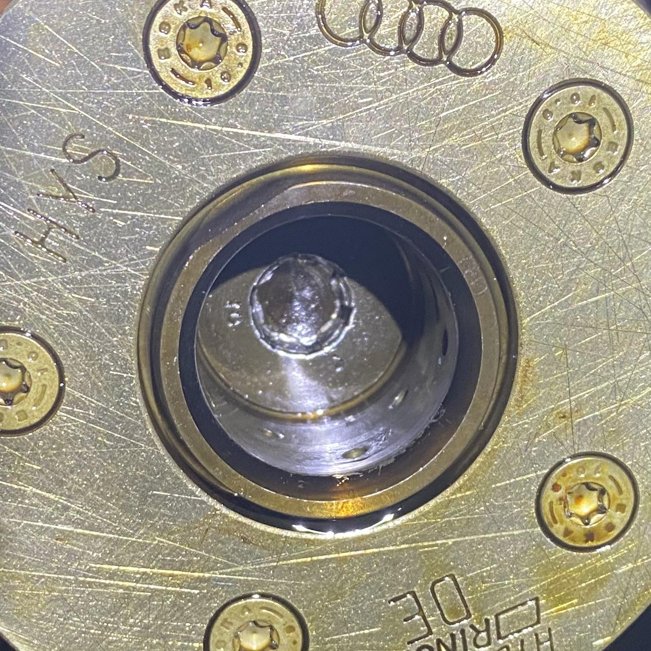 2008 VW Eos BPY 2.0 camshaft pulley bolt stripped and stuck… I used the