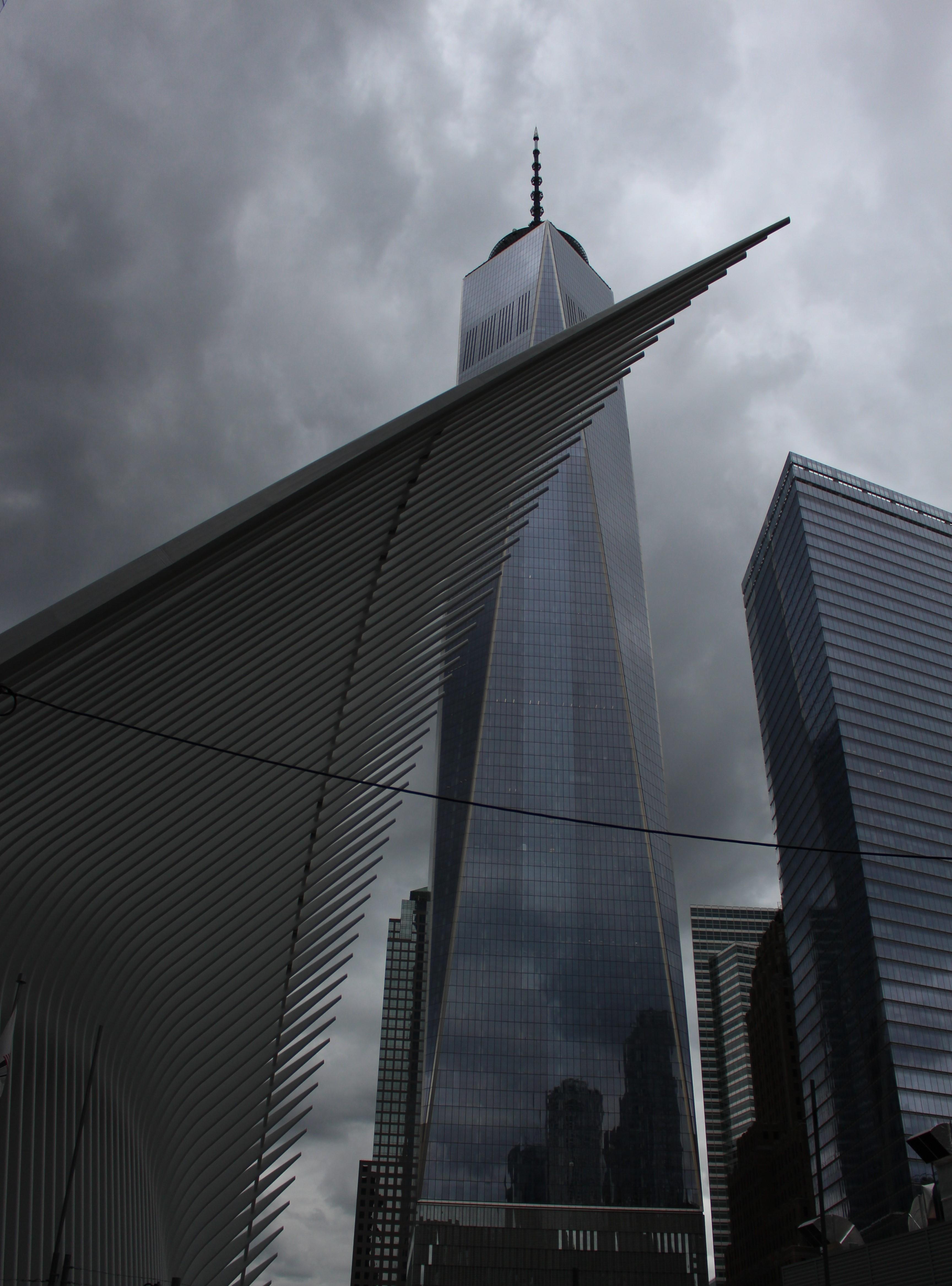 The Oculus and One World Trade Center. Oculus designed by Santiago