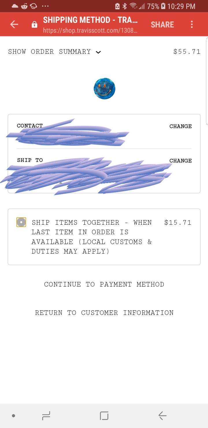 Canada get charged extra for customs? r/travisscott