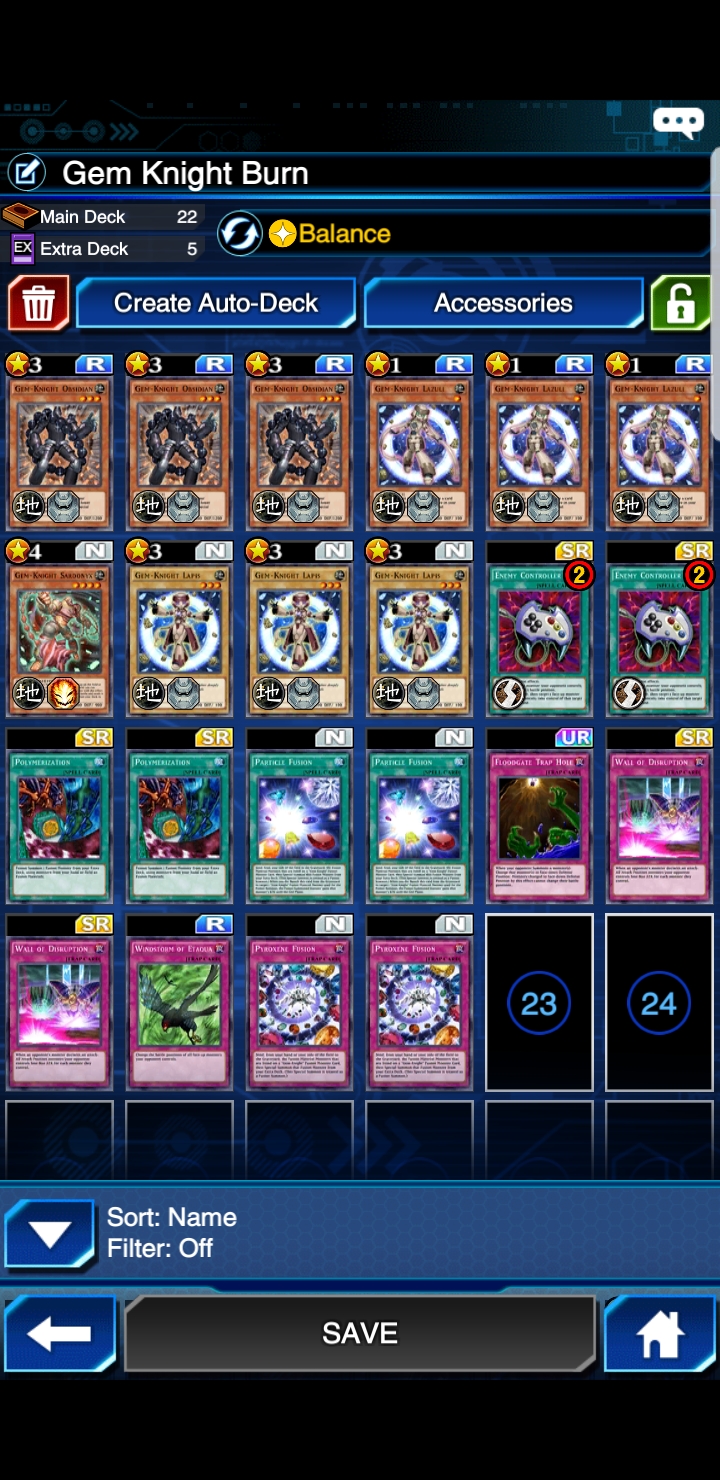 [Deck] GEM KNIGHT BURN Thoughts? DuelLinks