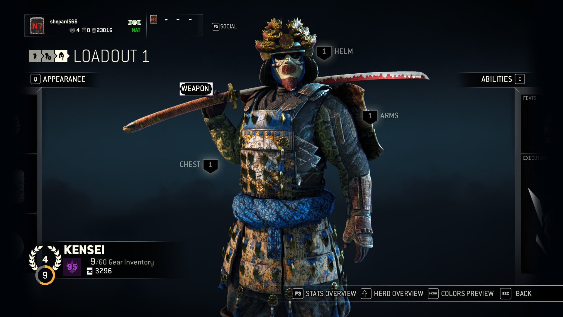 My Kensei N7 Elite r/forhonor