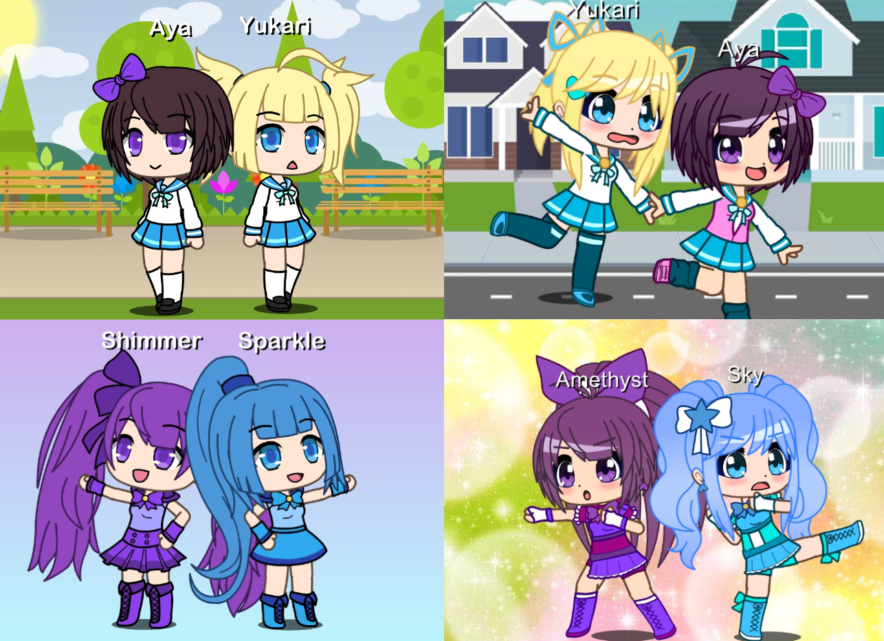 I remade my old magical girl characters from 2 years ago