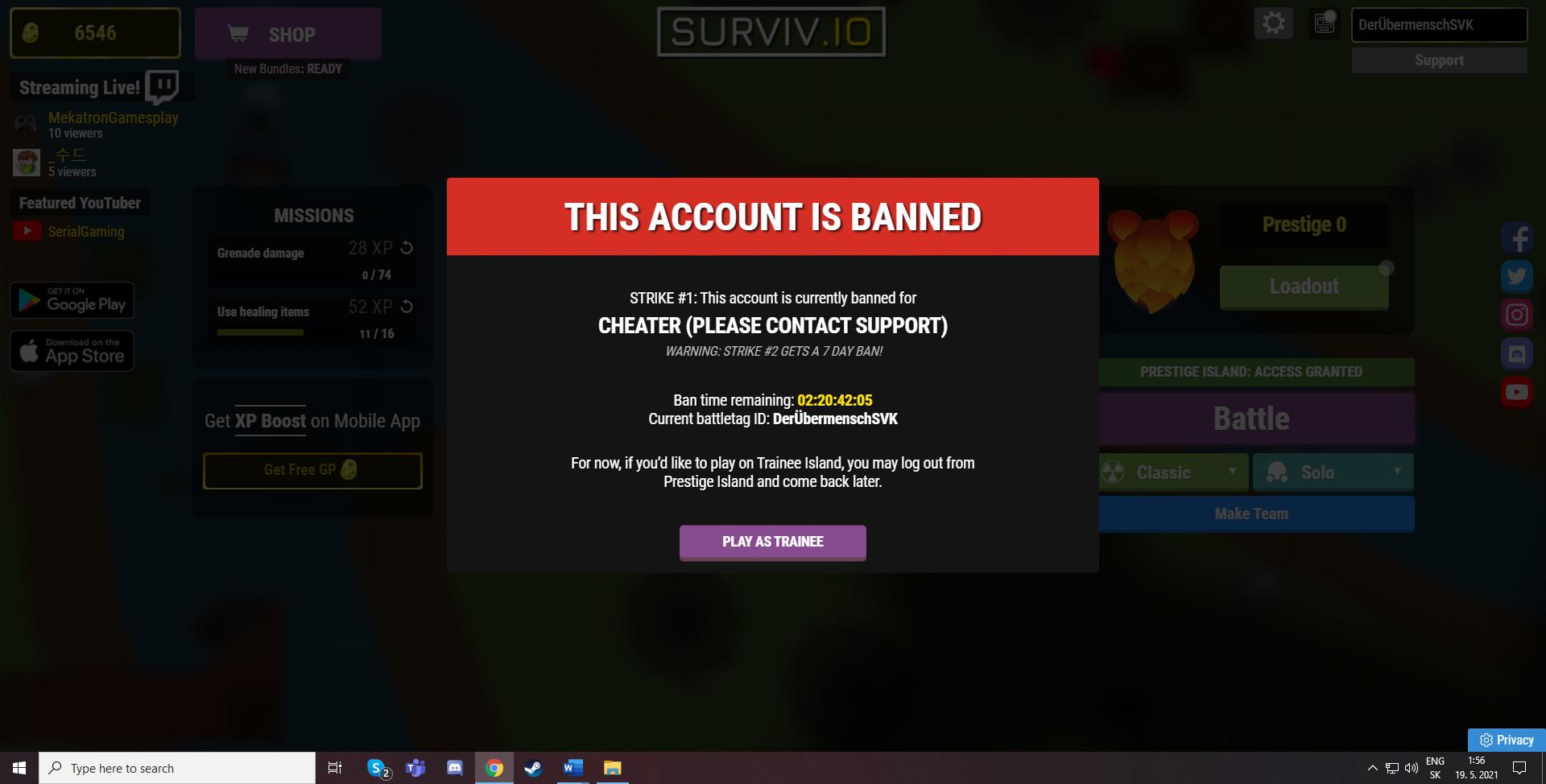 What the hell is this? False Cheat BAN? They should rather