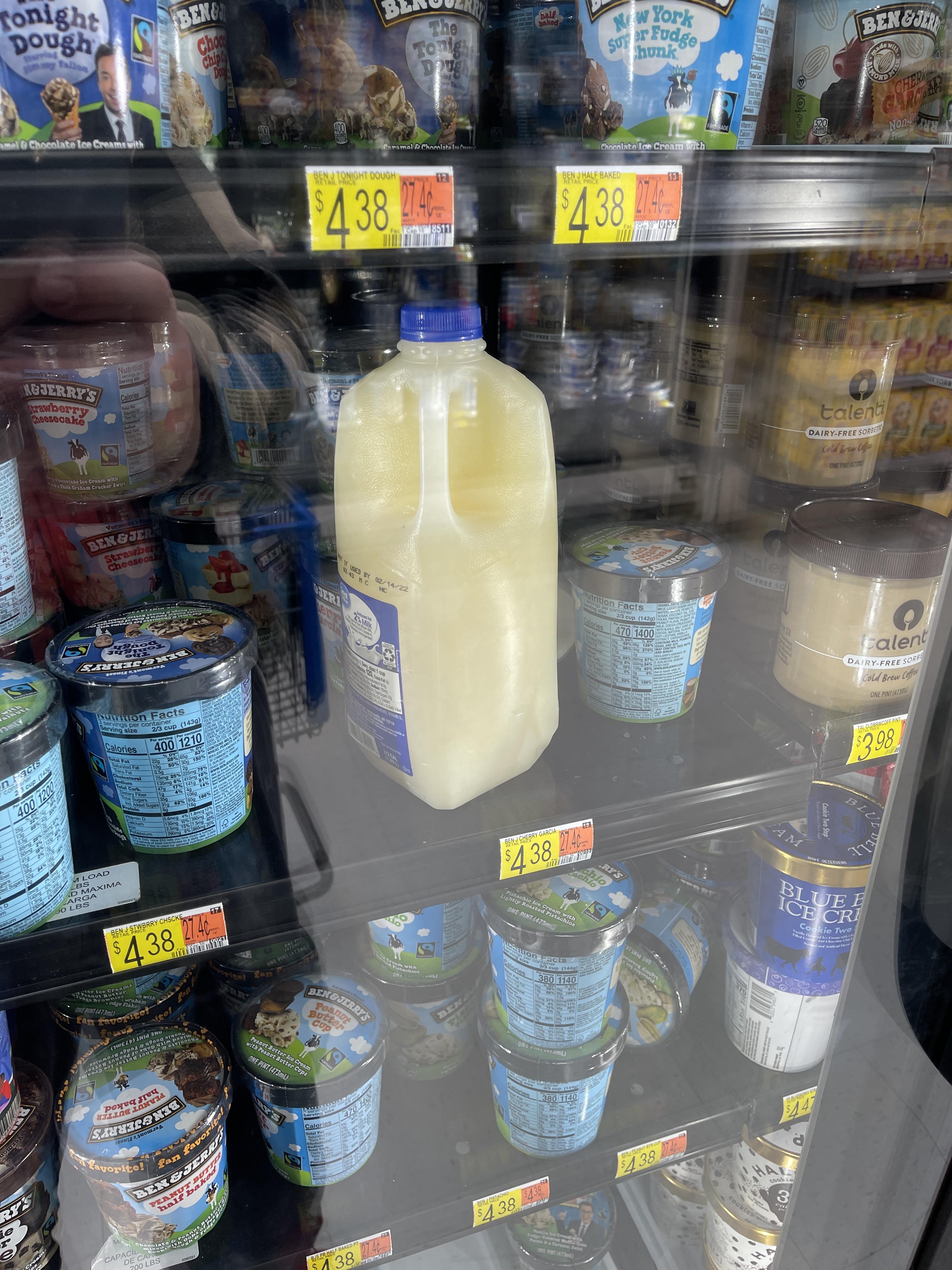 Milk goes in the freezer right? r/walmart