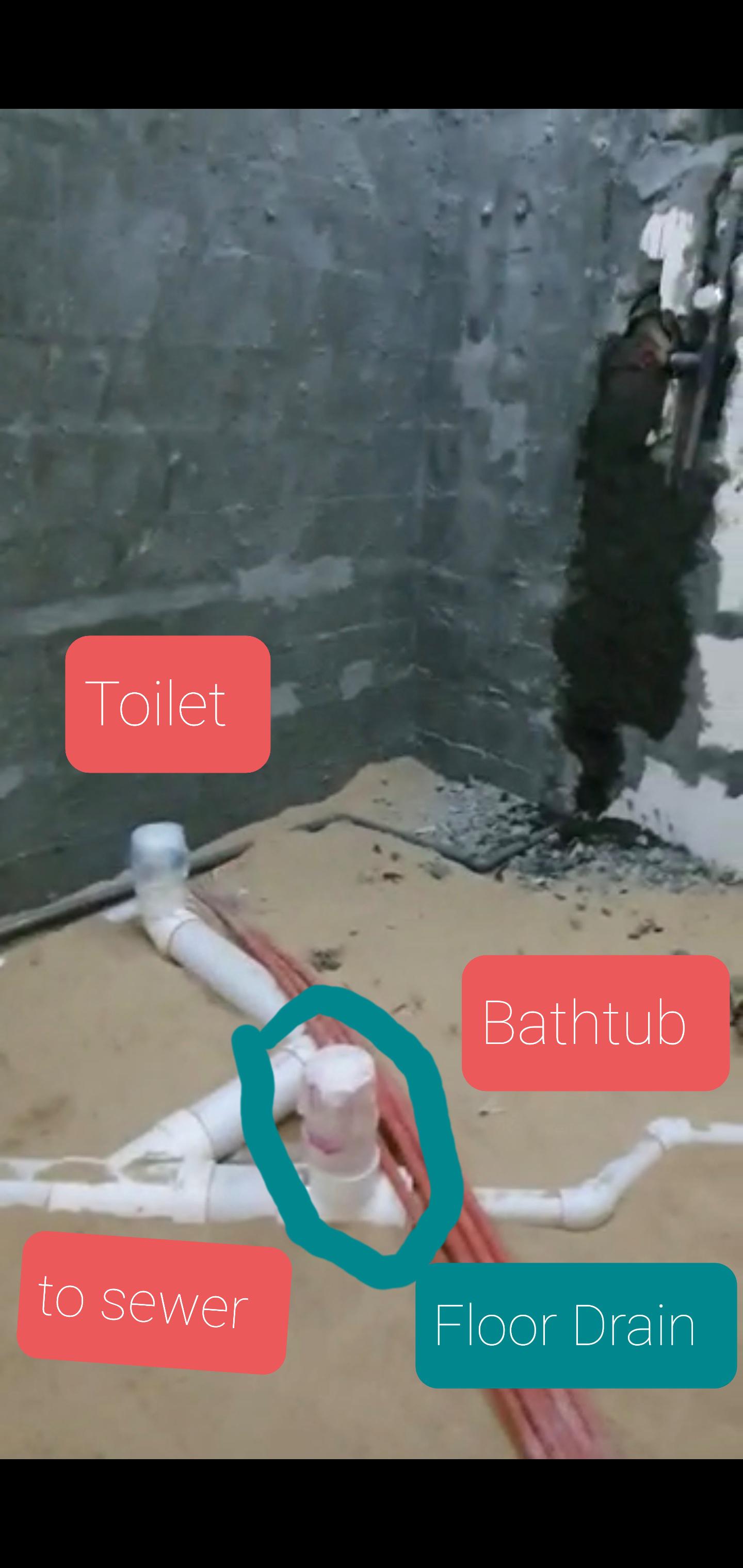 I have sewer smell coming out of the floor drain hole and the bathtub