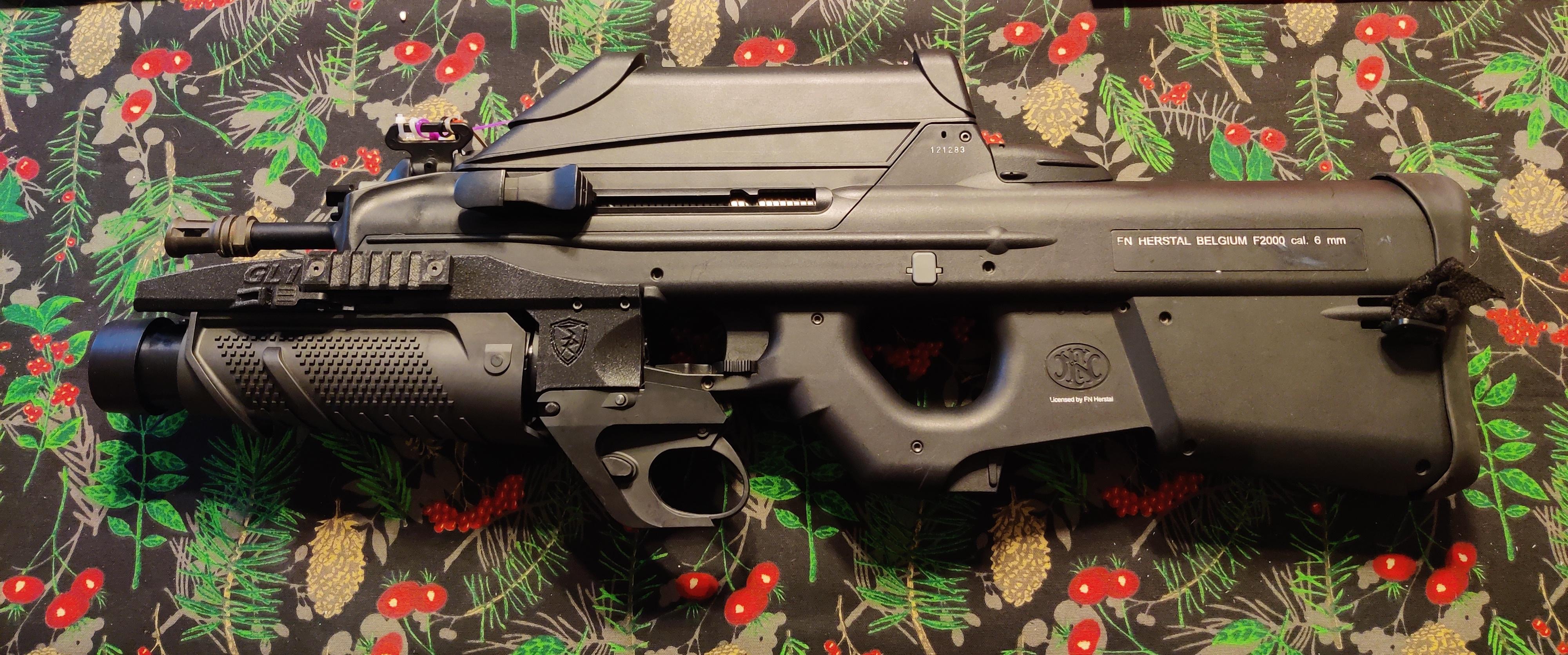 I made the GL1 grenade launcher for the F2000 r/airsoft