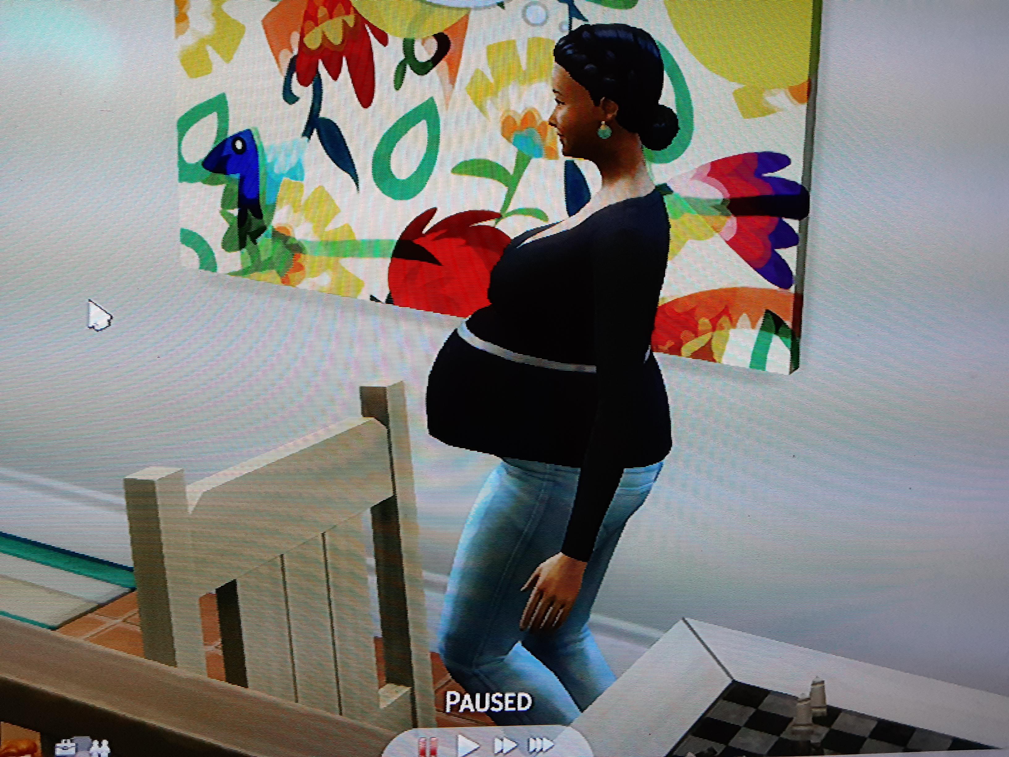 My sim is so enormously pregnant at only the second trimester and I am