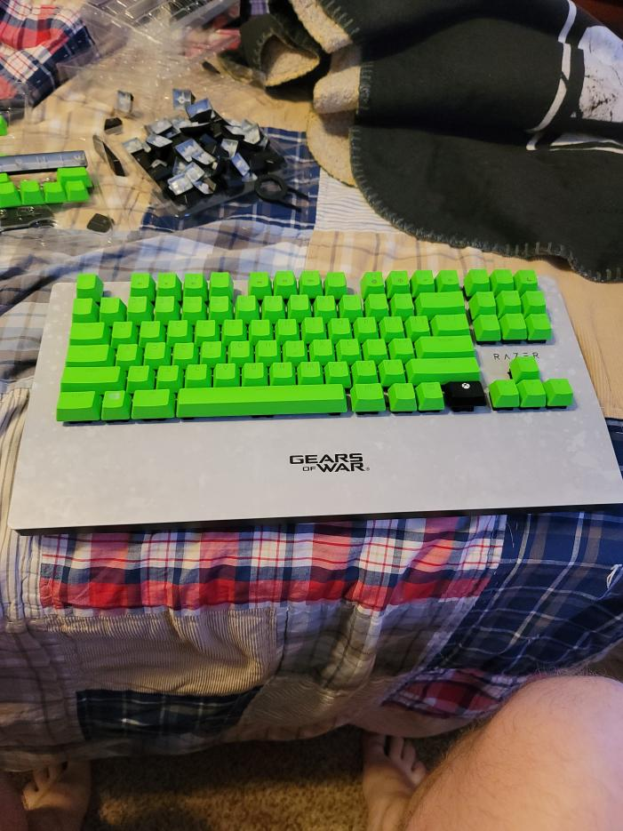 Razer Turret Gears 5 edition with Razer Green PBT keycaps r/razer