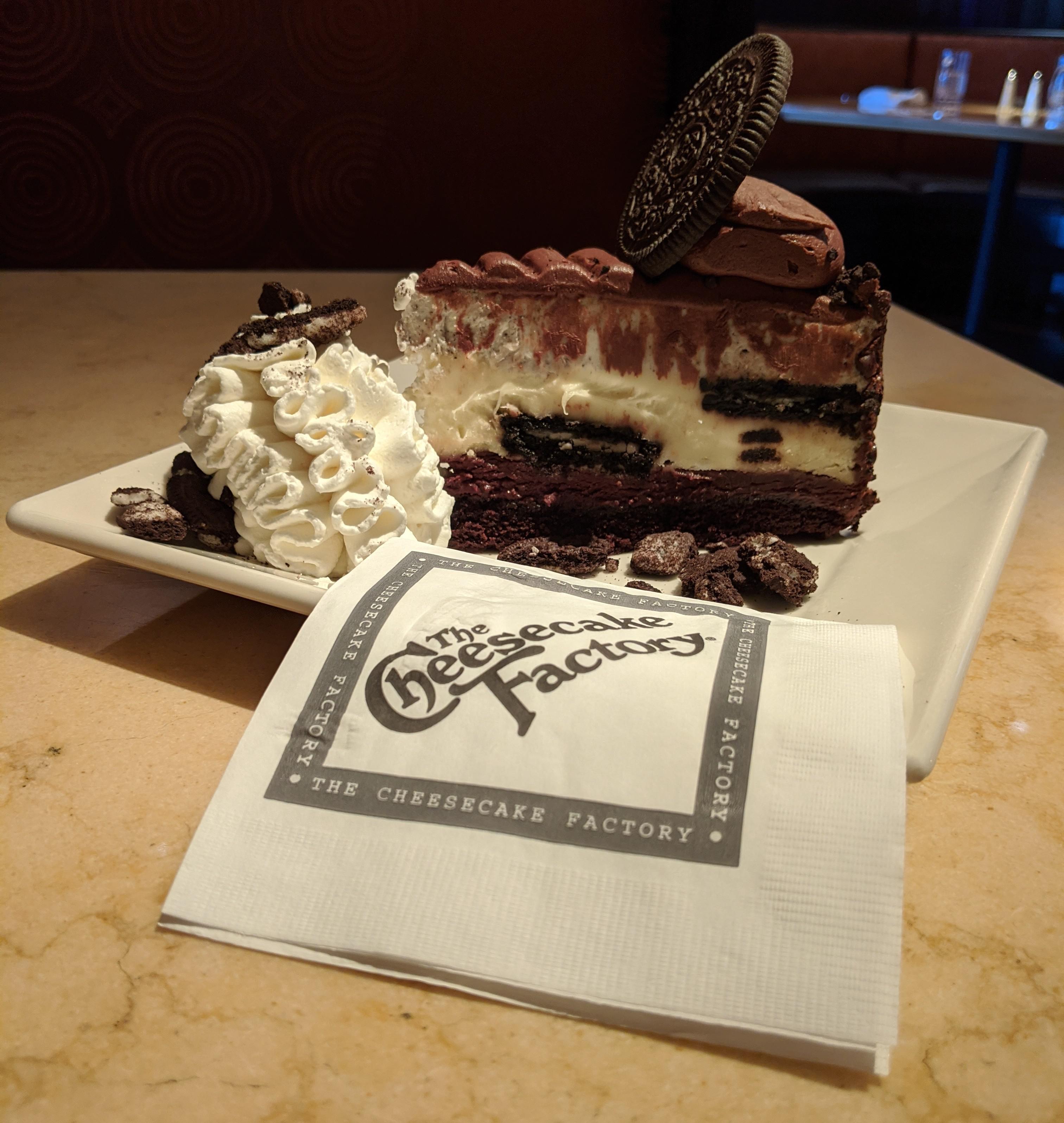 [OC] Oreo Dream Extreme Cheesecake from "The Cheesecake Factory". r