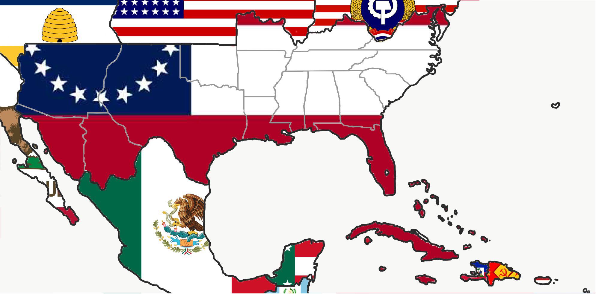 America Map Confederate Flag Flag map of the Confederate States of America and Caribbean Territories