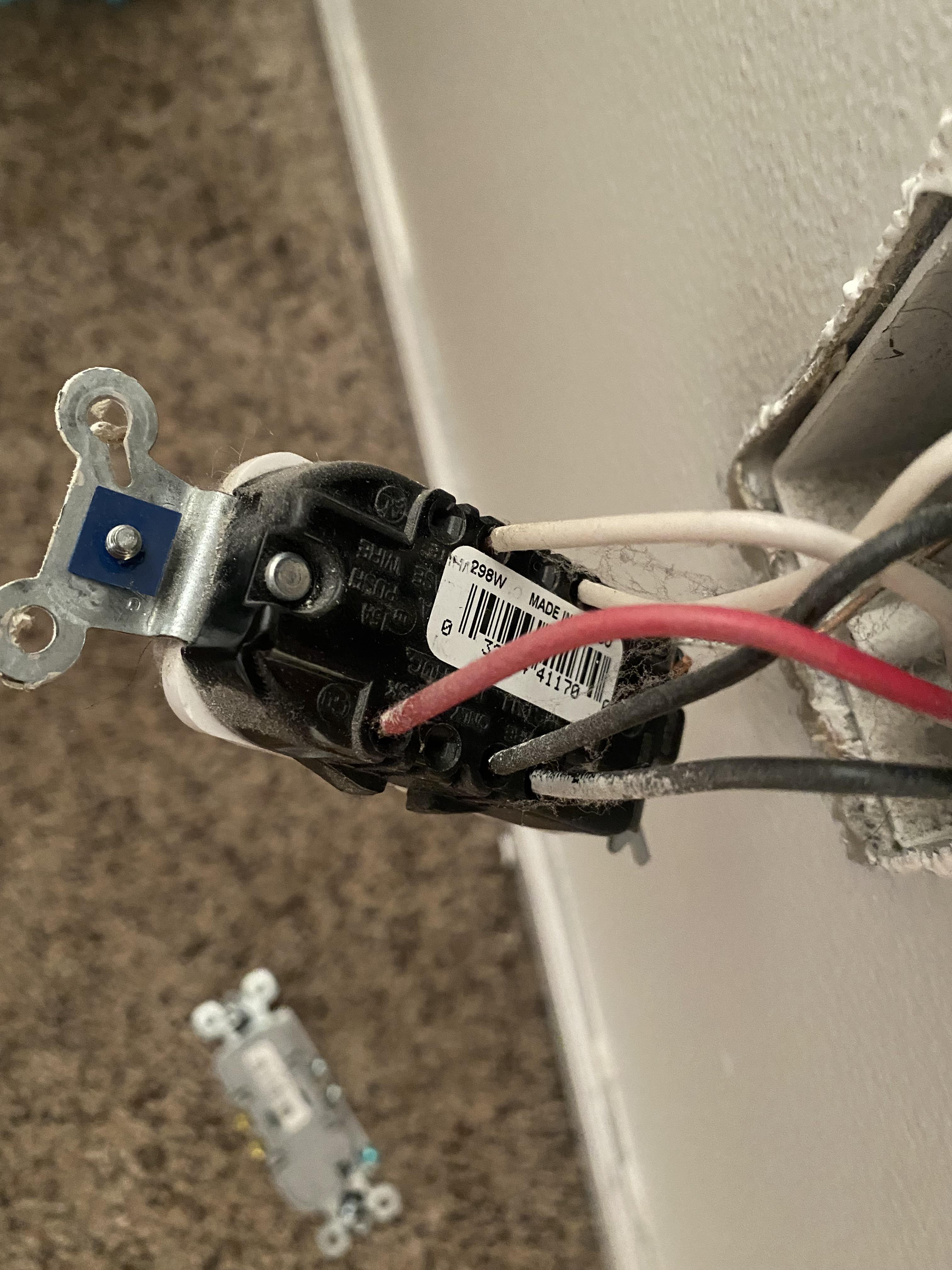 Replacing an outlet on a switch. What does the red wire do? When