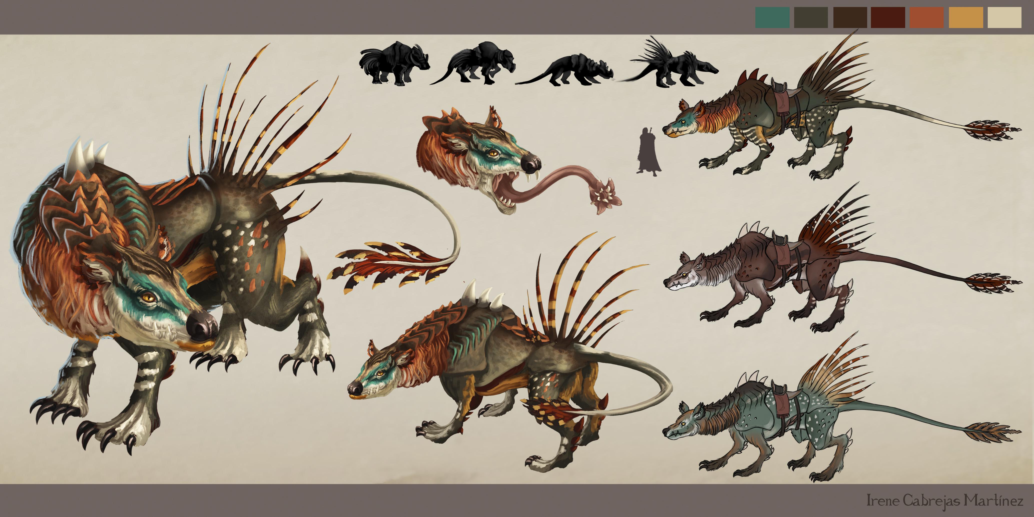 [ART] [OC] Poisonous wolf mount. Creature design r/DnD