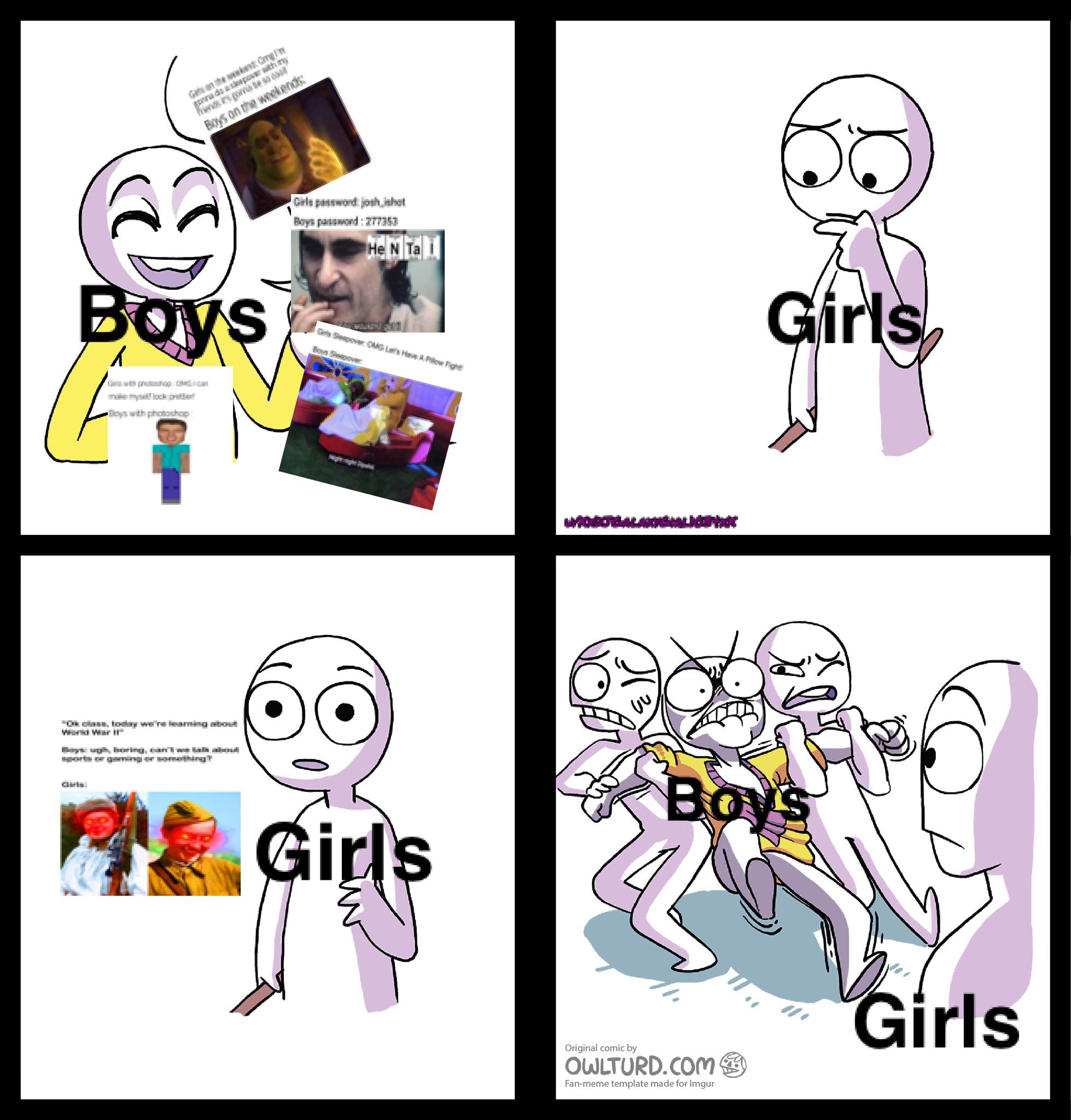 Boys Vs Girls memes are stupid no matter what. memes