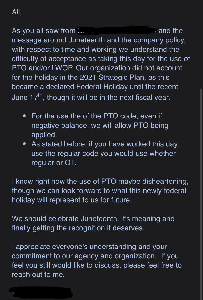 I’m a federal contractor and we were promised paid federal holidays and
