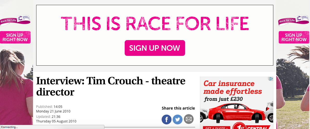 News site asks me to disable adblock then blocks 80 of my screen with