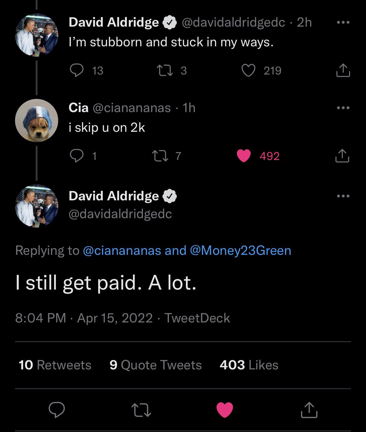 David Aldridge had enough of the slander wtf😭 r/NBA2k