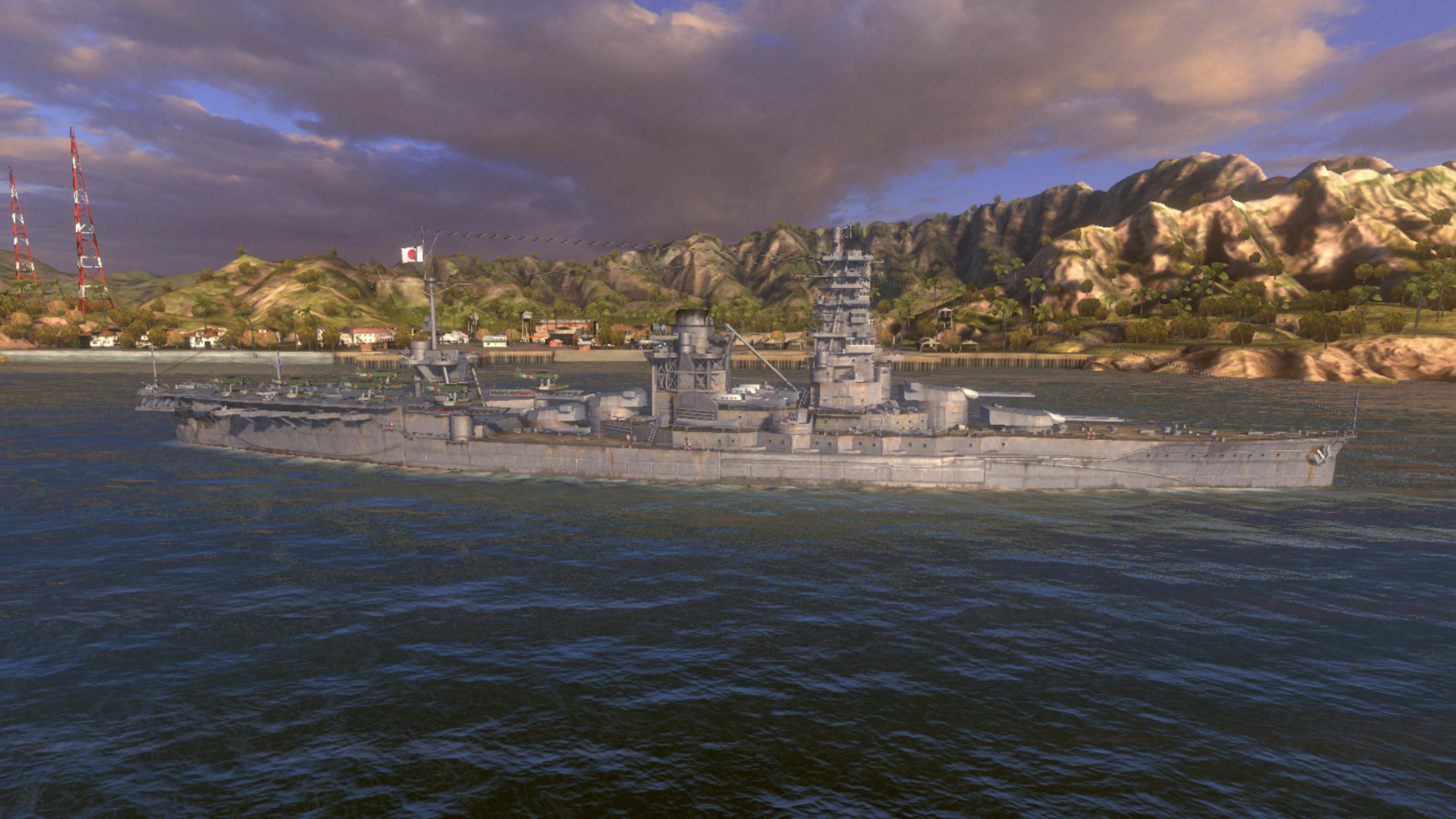 WoWs Blitz has a T7 premium Japanese battleship that functions as both