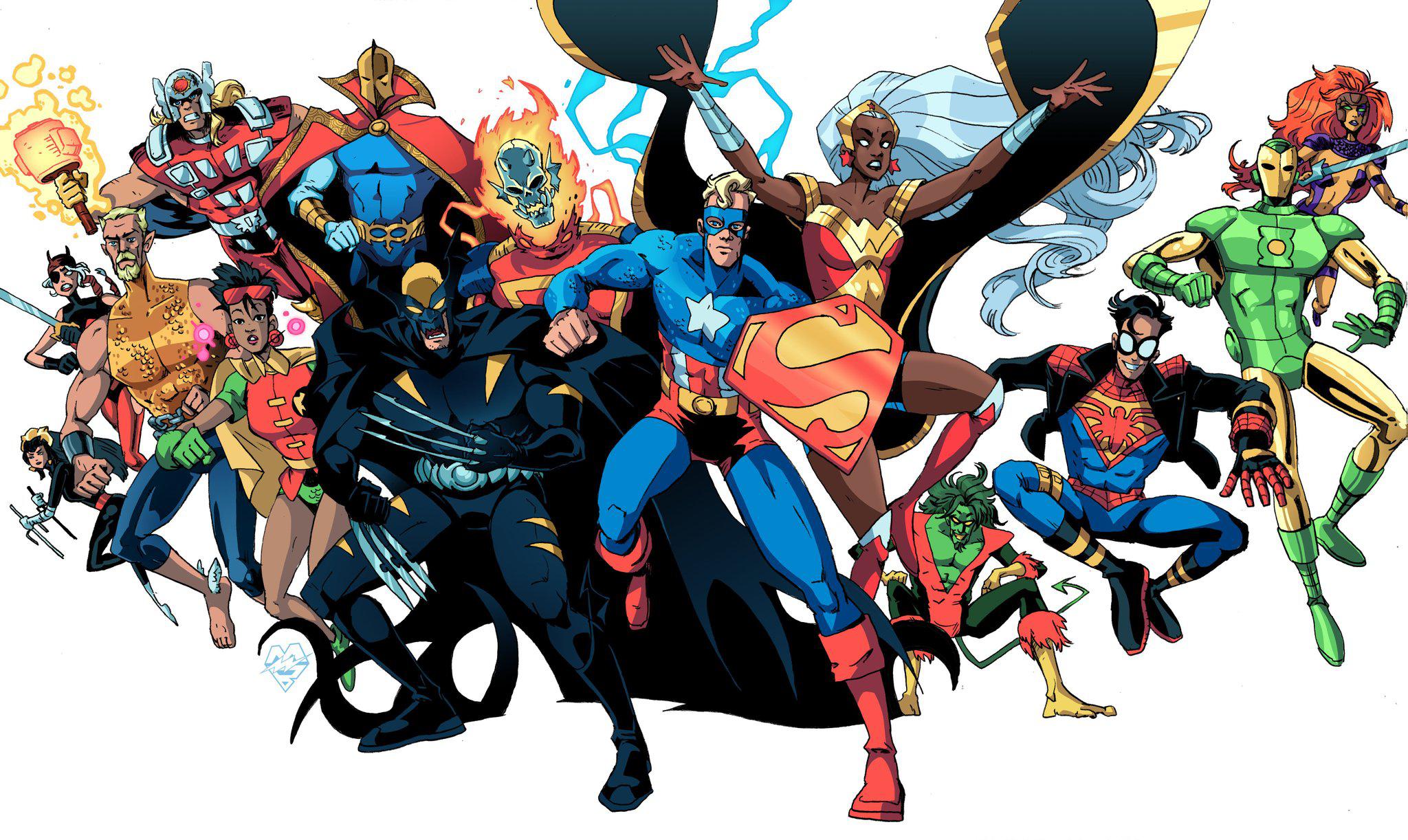 [Artwork] Amalgam Comics by Mike Becker r/SuperBorto