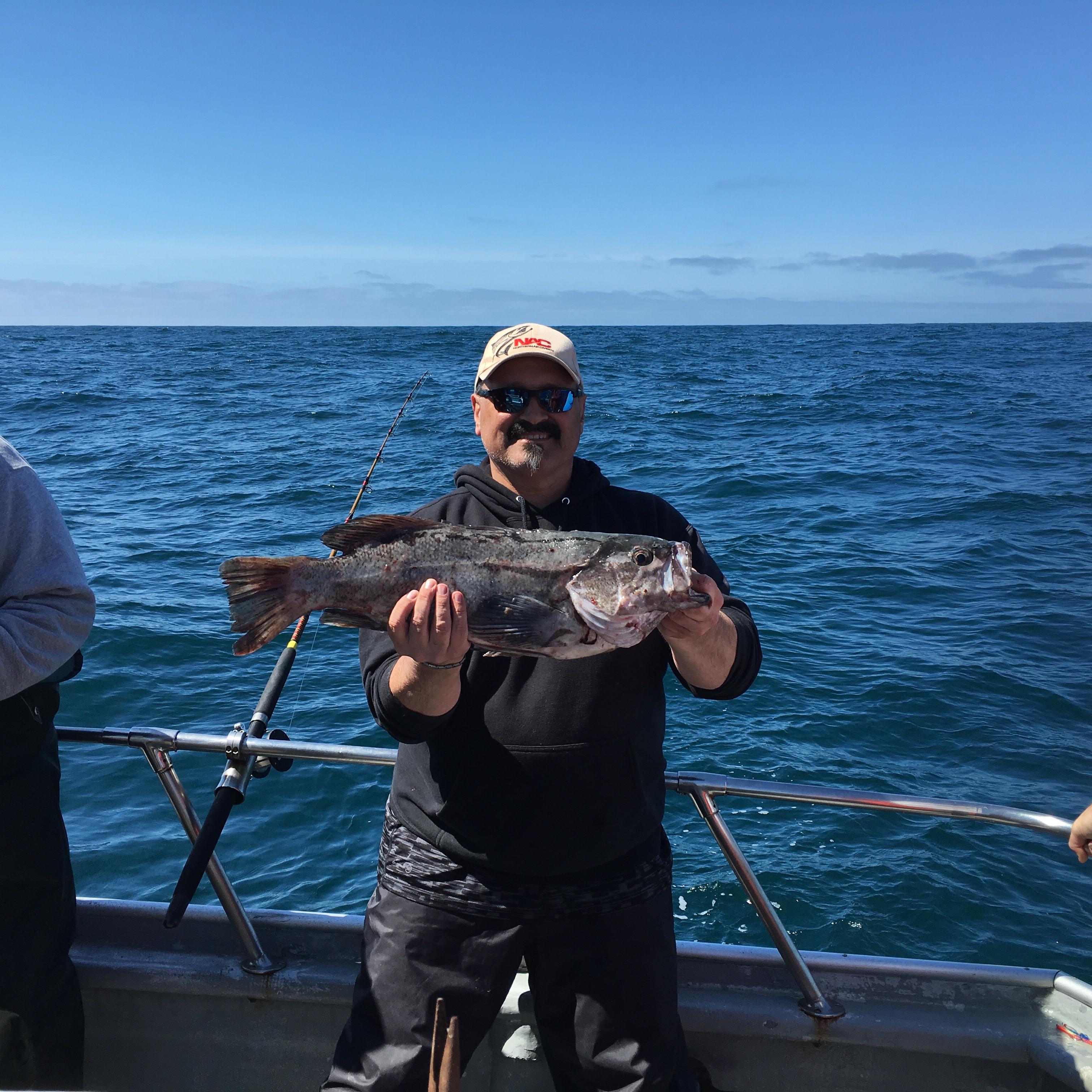8 lb black sea bass off the Washington coast yesterday. r/Outdoors