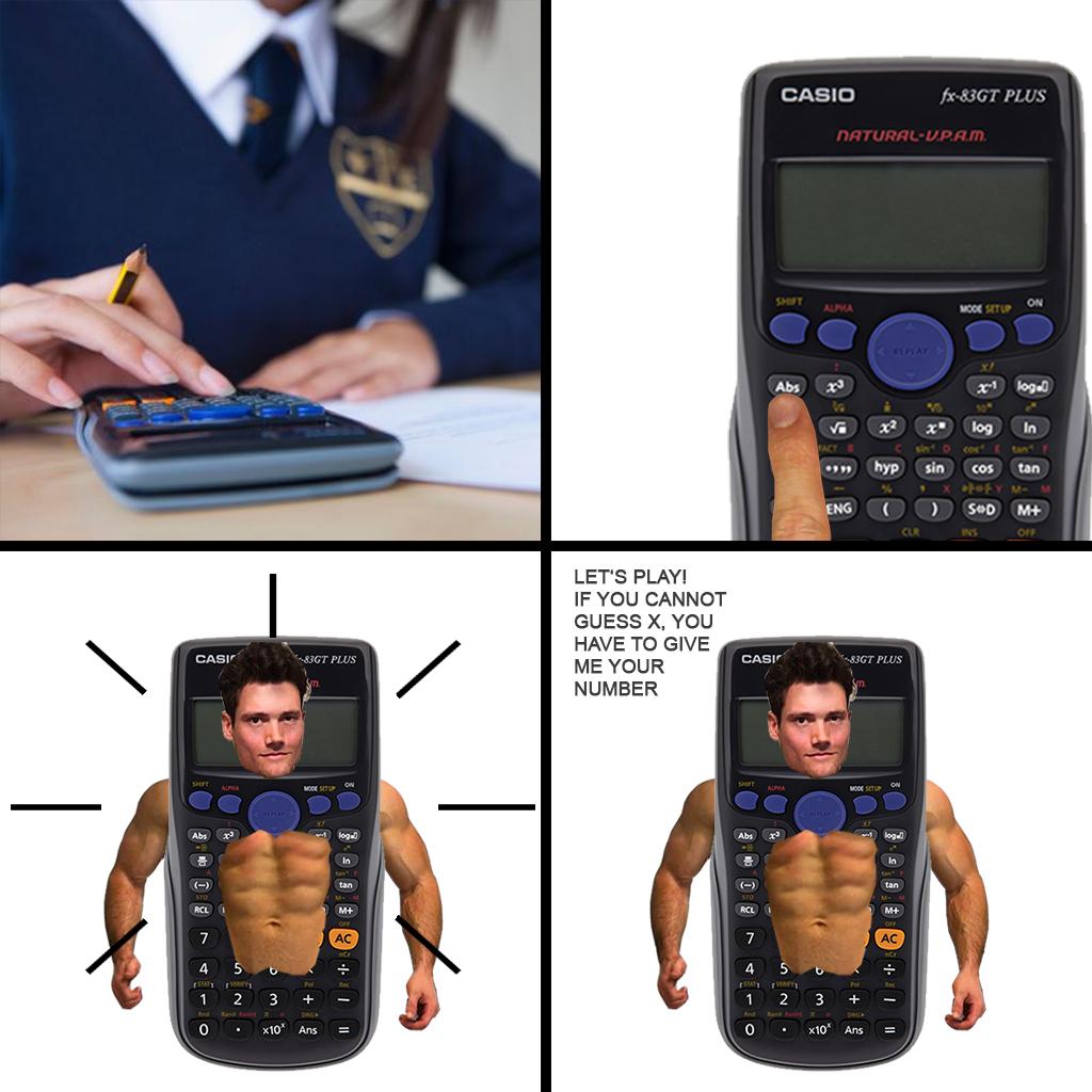 Remember that you can spell BOOBIES with a calculator? This is even
