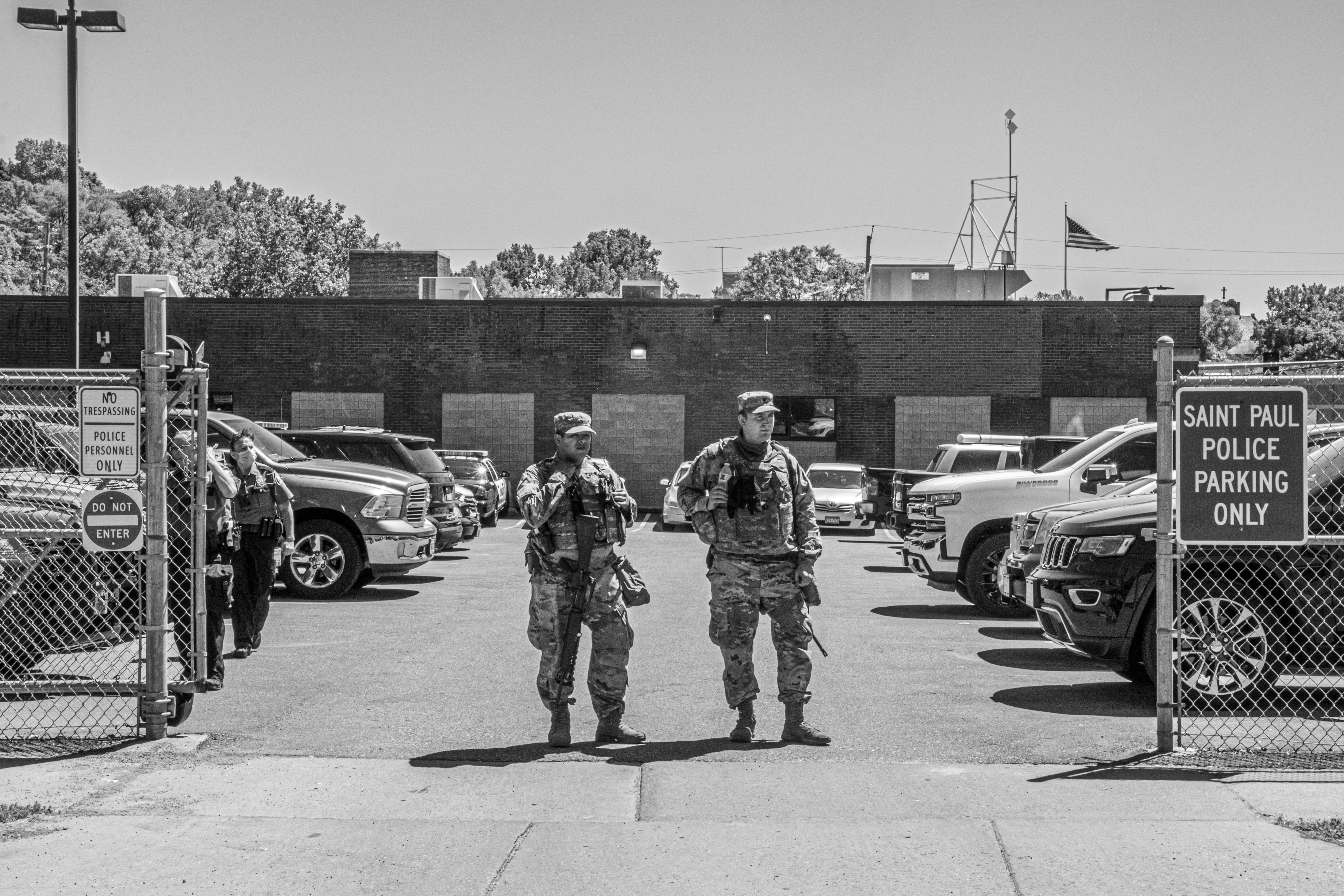 National Guard protecting East St Paul police dept. r/minnesota