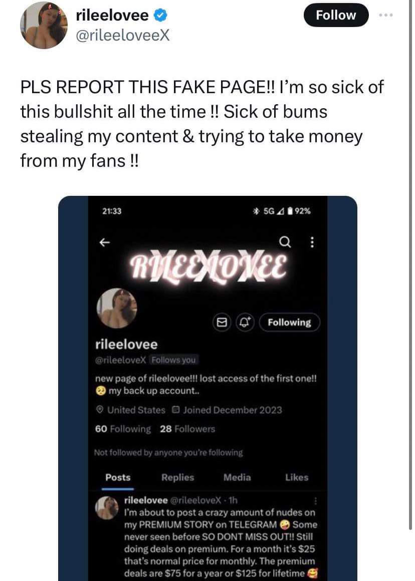 At least fake Rilee posts sometimes! : RileeLovee2