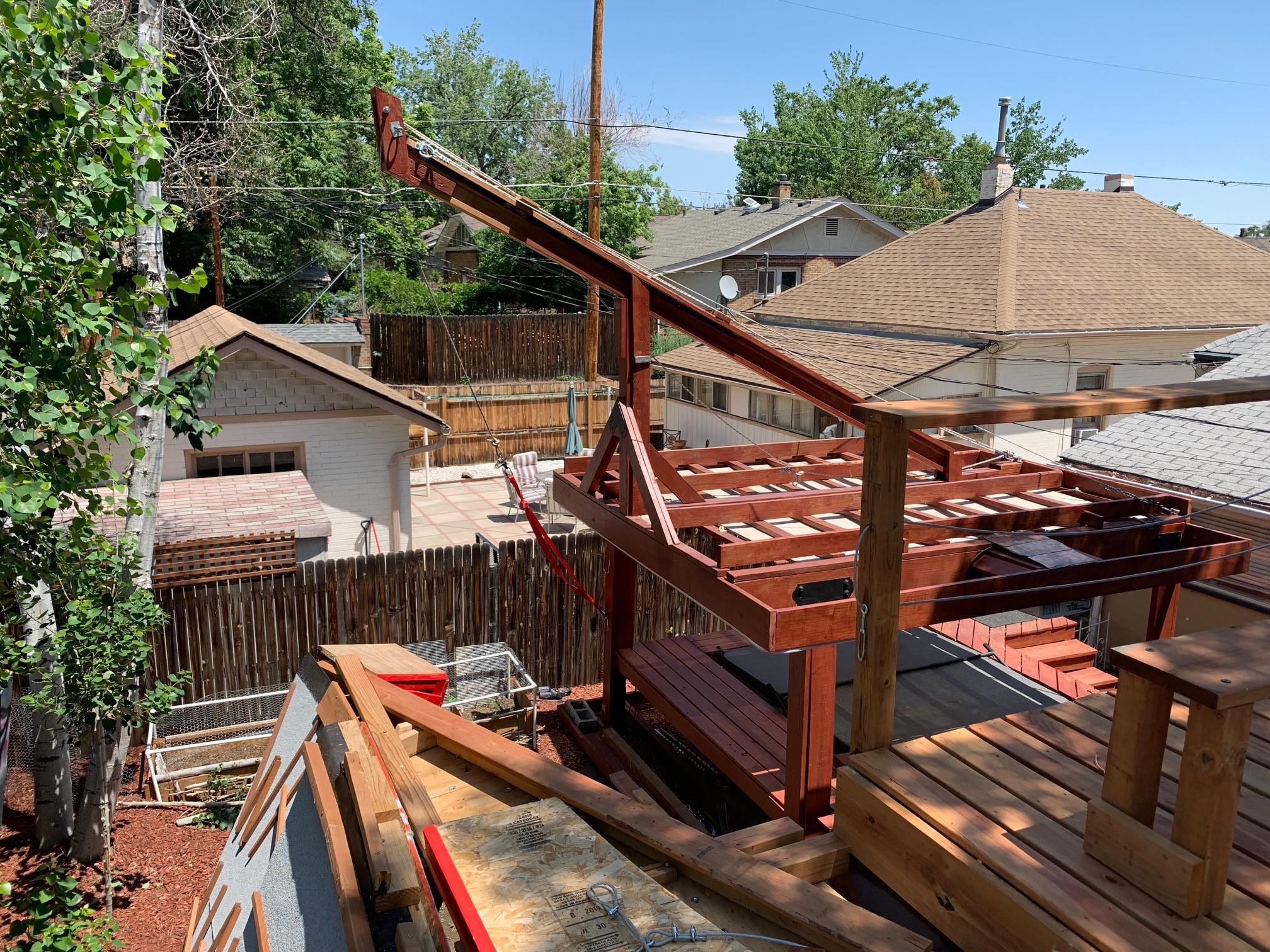 Backyard aerial rig ) r/aerialYogaPod