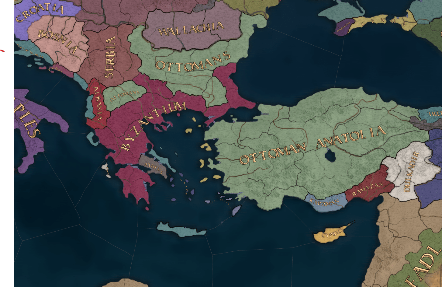Finally beat the ottomans as Byzantium in 1.33 eu4