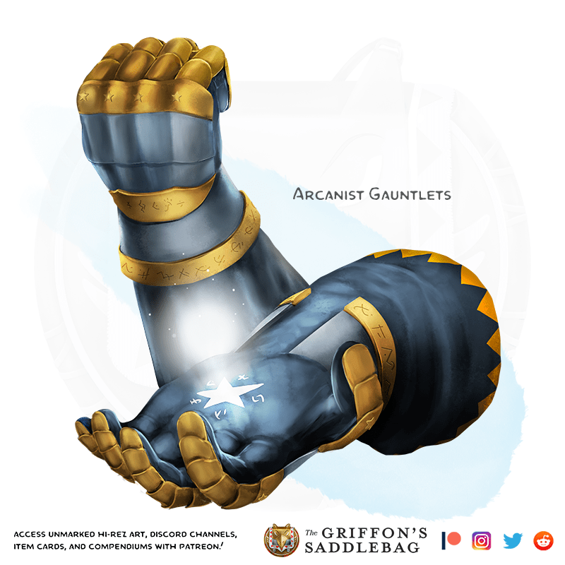 {The Griffon's Saddlebag} Arcanist Gauntlets Wondrous item r