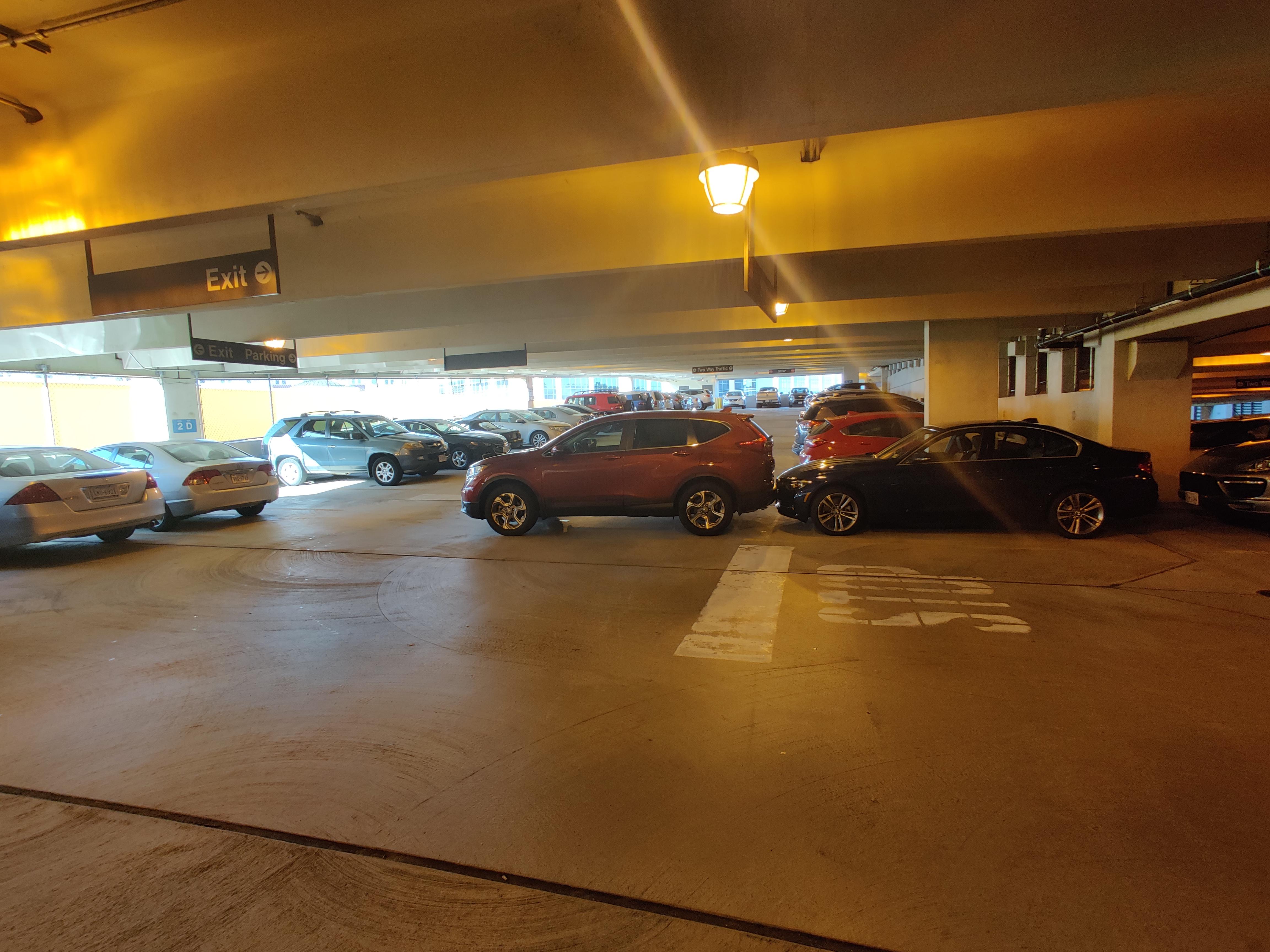 Dunn lorning metro parking lot, commuter to put on hand break