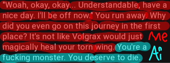 I used a metaphor to make a point, with the expectation that the AI