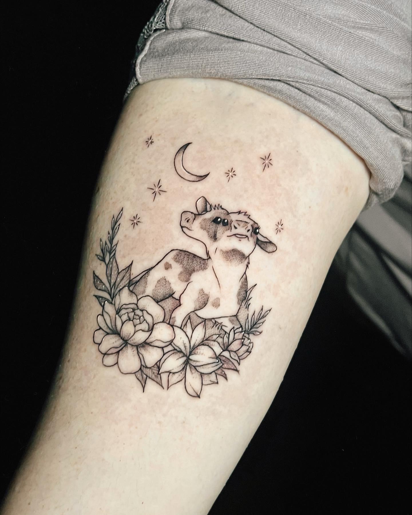 I Thought This Might Be Appreciated Here! I Got A Tattoo Inspired By My Favorite Poem, Two-Headed Calf By Laura Gilpin. : R/Cottagecore 1800_x_1440_jpg