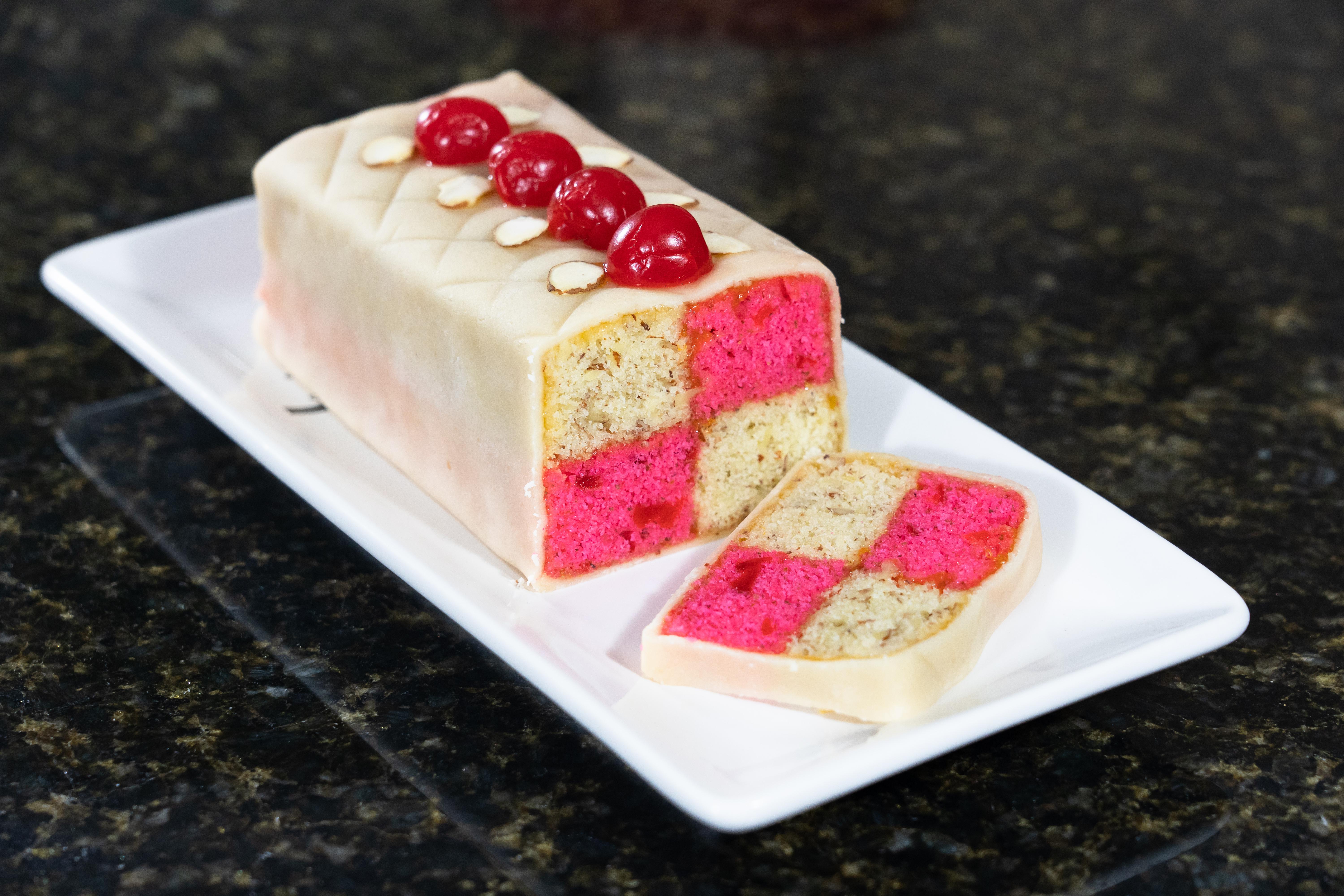Marzipan Can Be a Nice Alternative! CherryAlmond Battenberg Cake I
