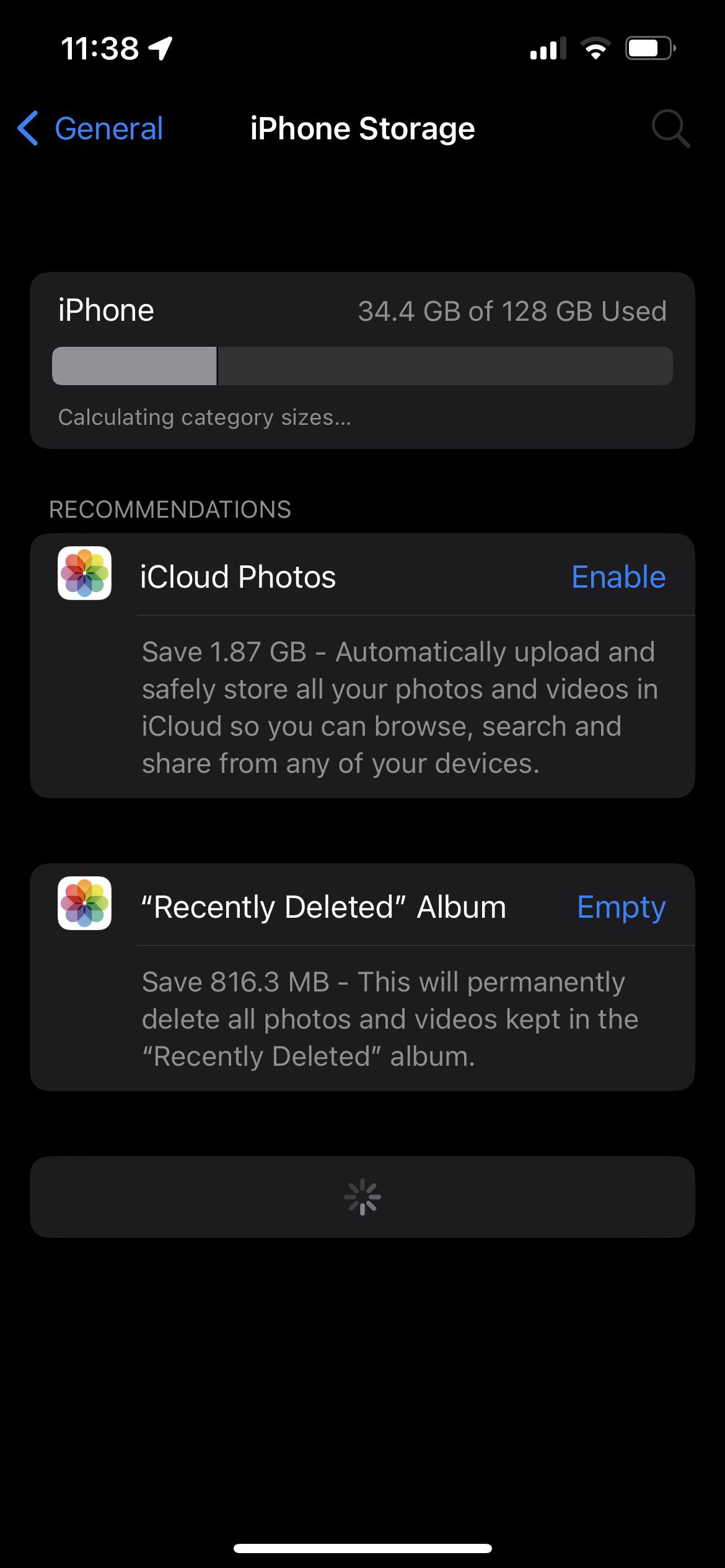 Greeting i’m currently using an iPhone 13 and I went to check storage