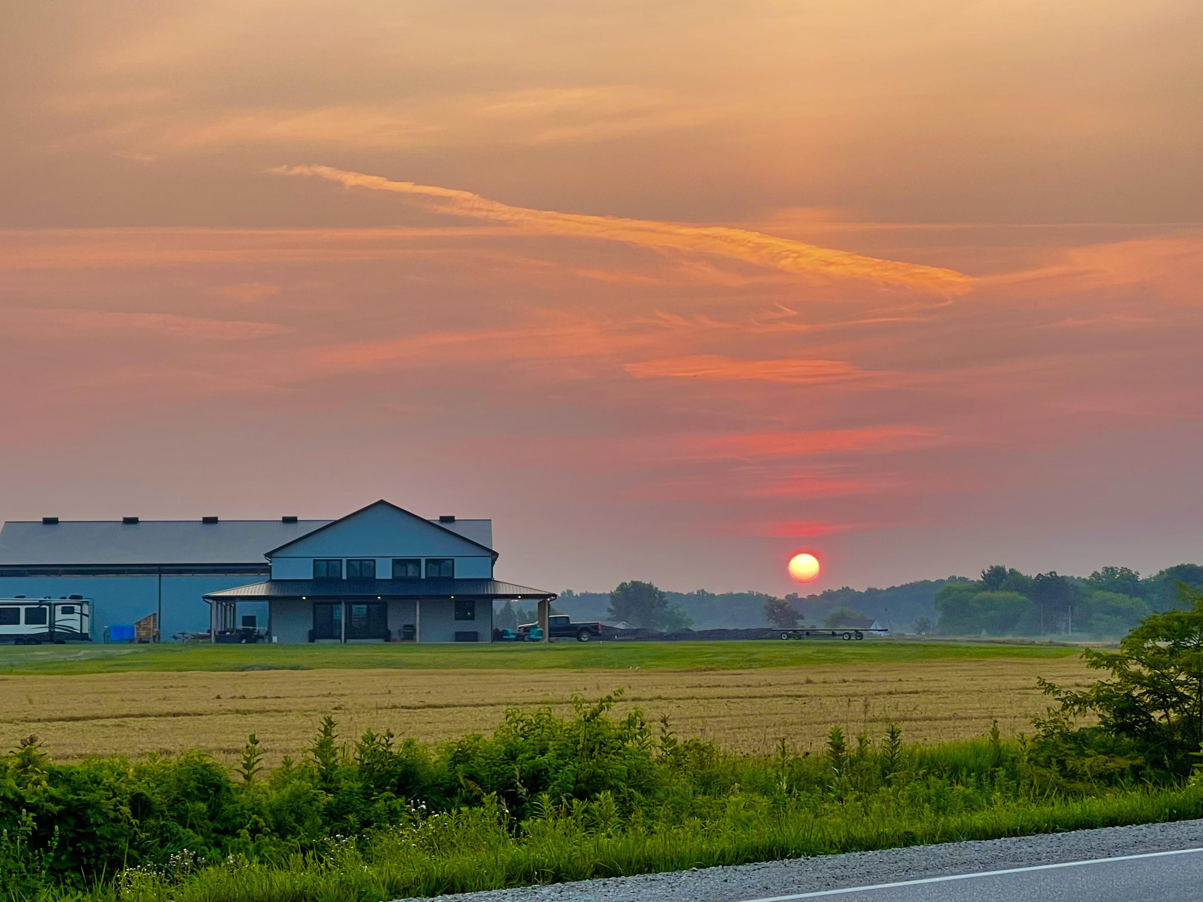 Sunrise on my way to work in Harrow, ON. r/ontario