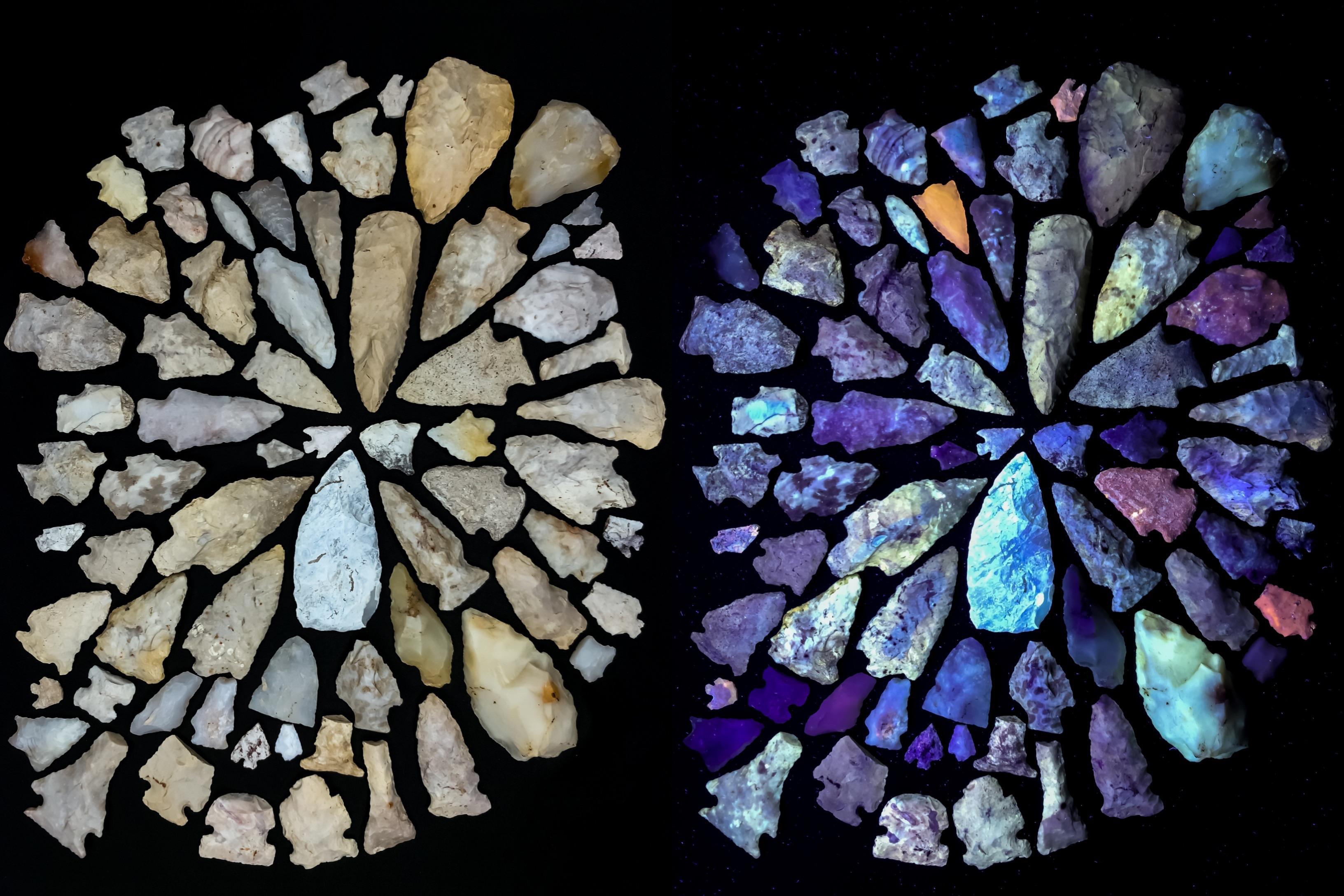 Decided to try photographing some of my artifacts under UV lights