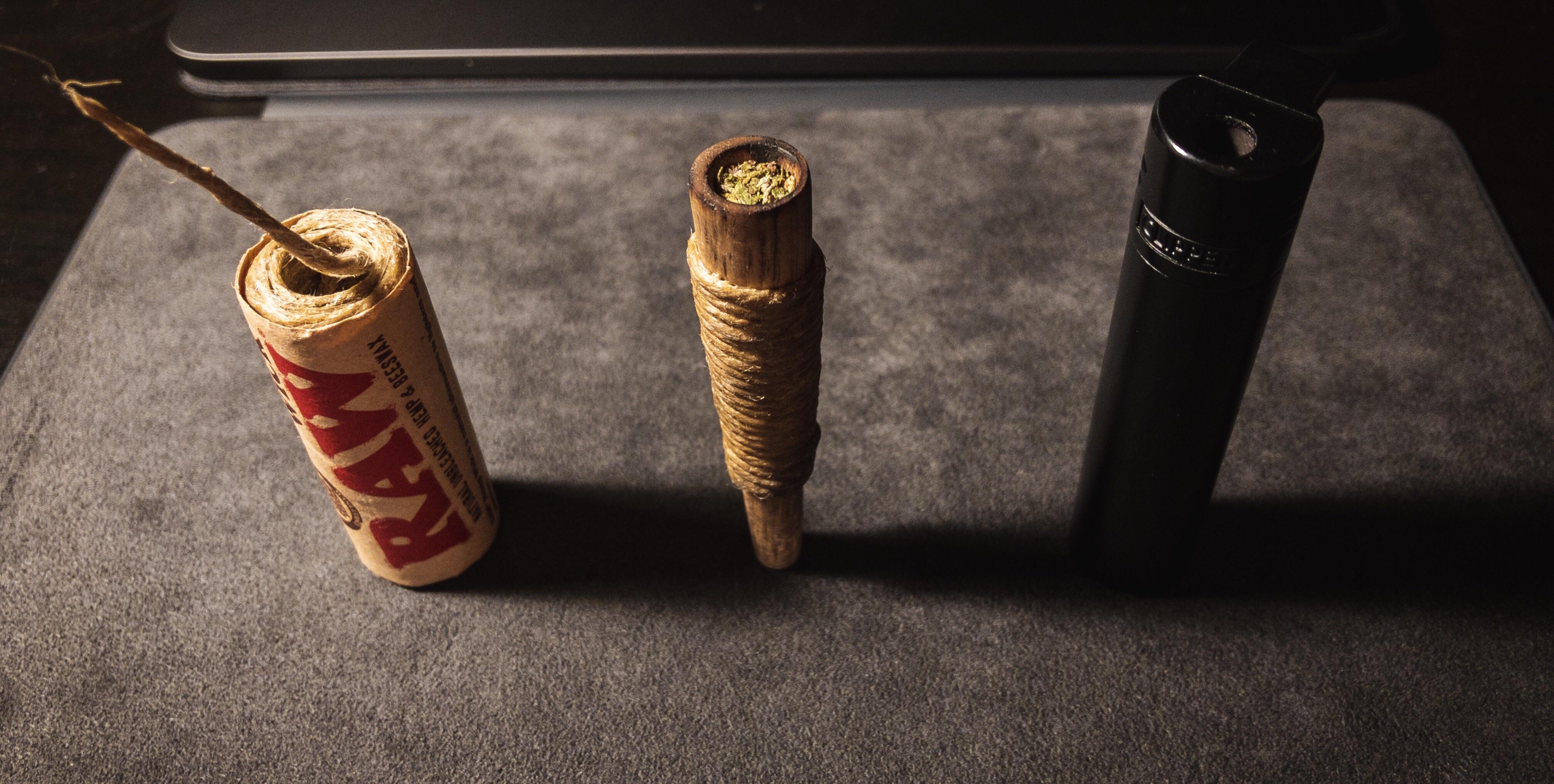 Trying out my homemade drumstick one hitter for the first time