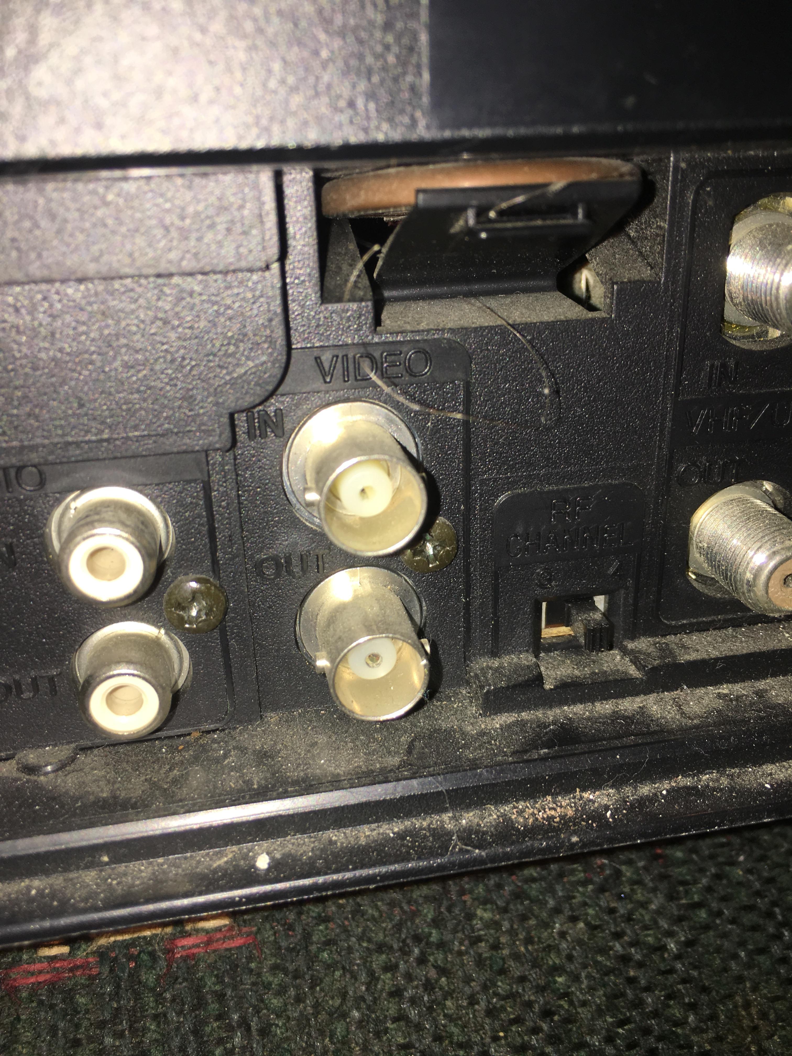 Setting up my old VCR. what is this video input and what does the cable