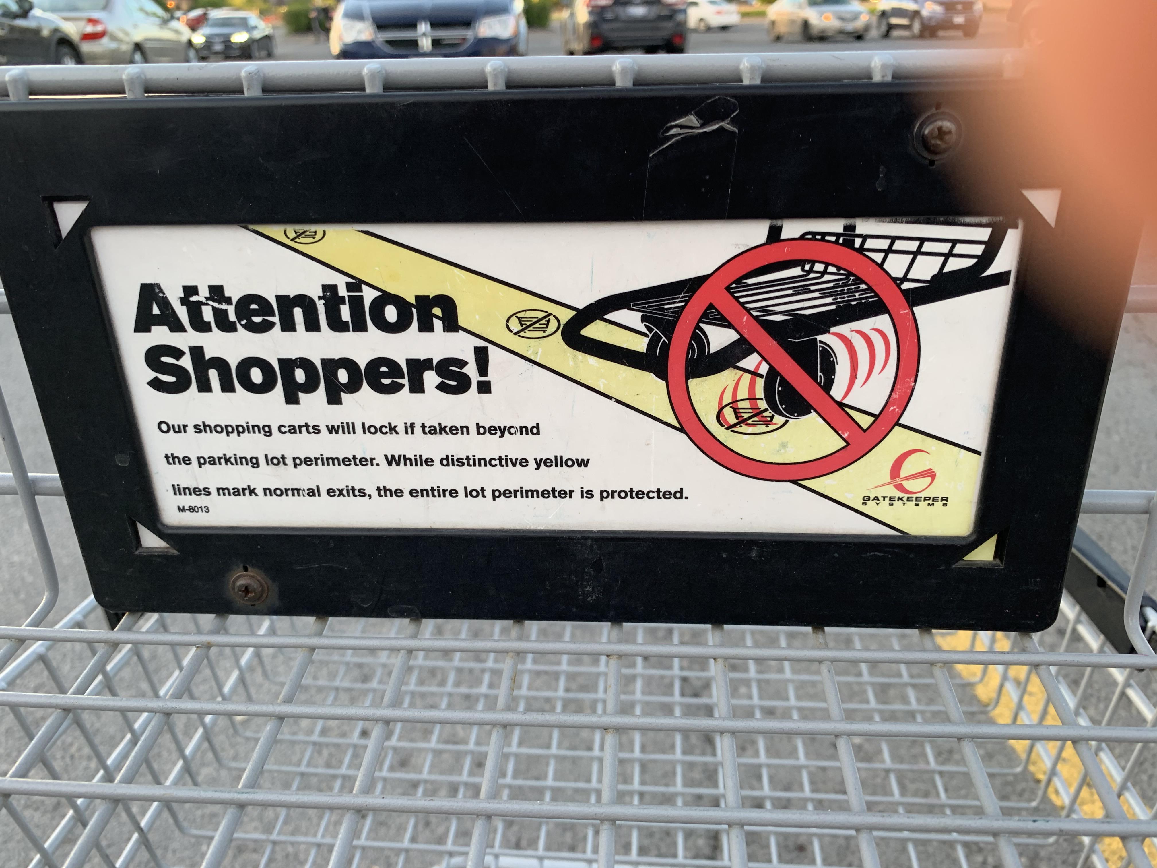 This shopping cart has antitheft technology r/mildlyinteresting