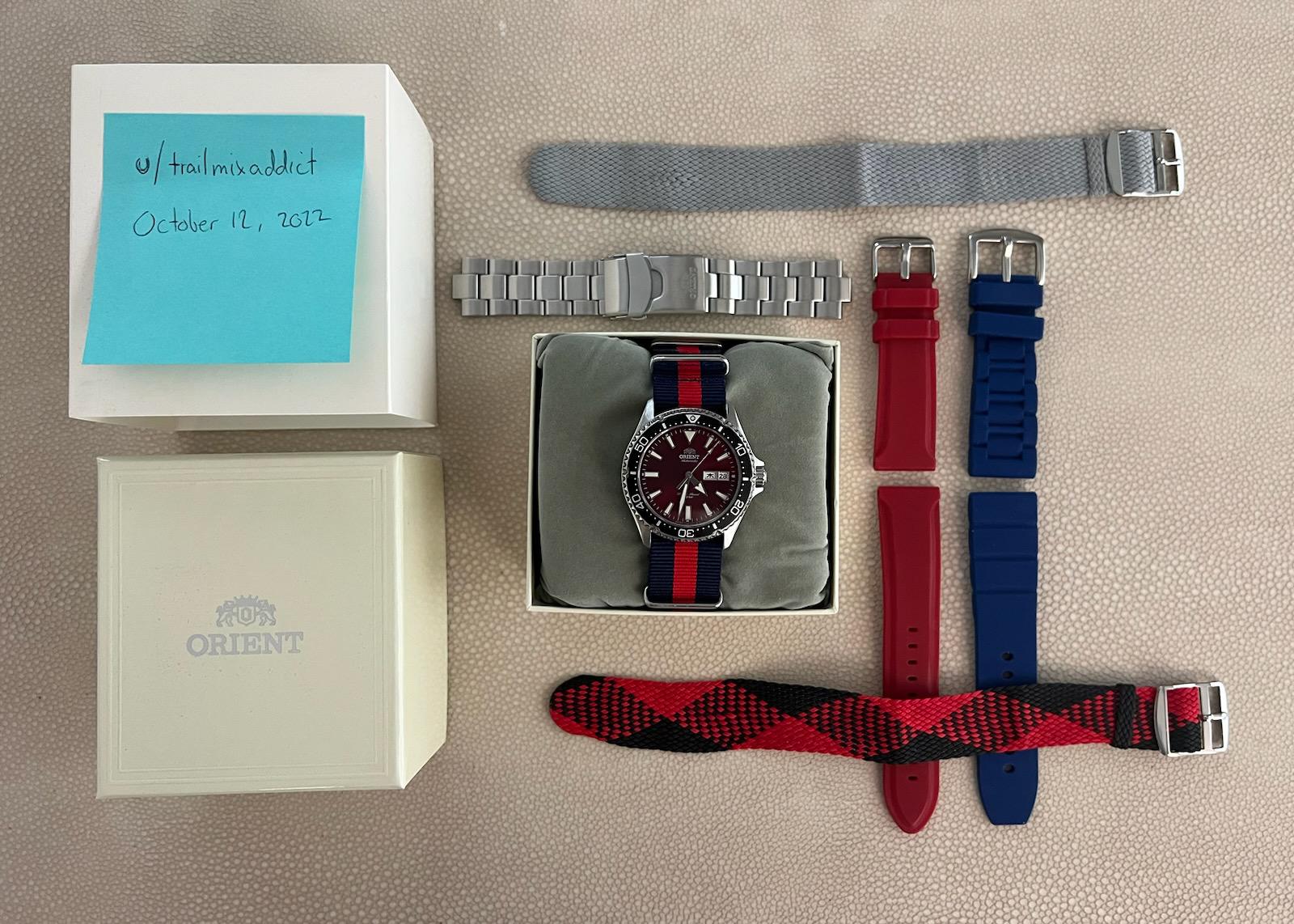 [WTS] Orient Kamasu Red Dial JDM Edition includes extra bracelet
