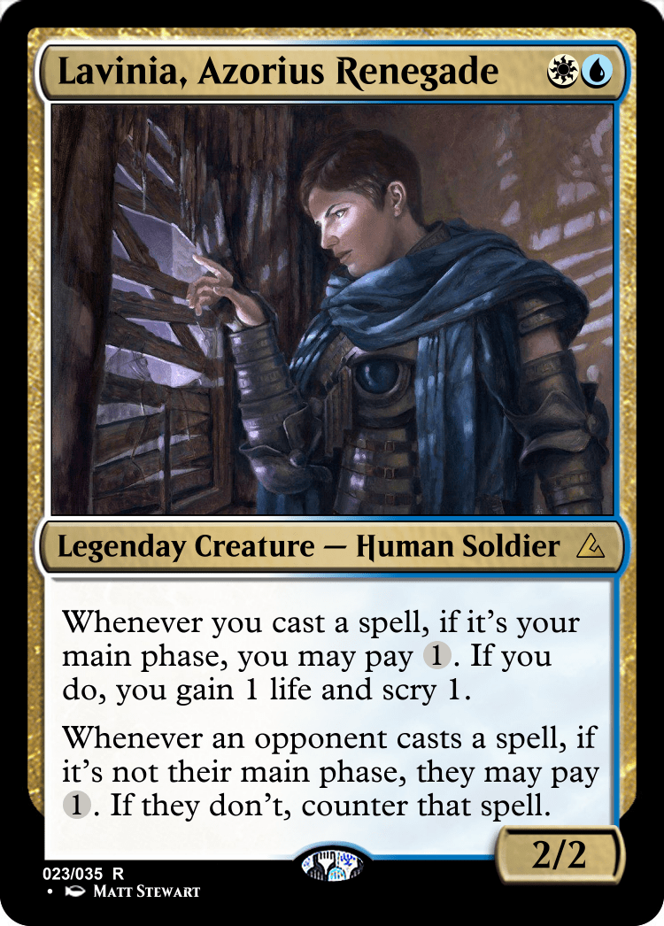 Lavinia, Azorius Renegade (Redesign) r/custommagic
