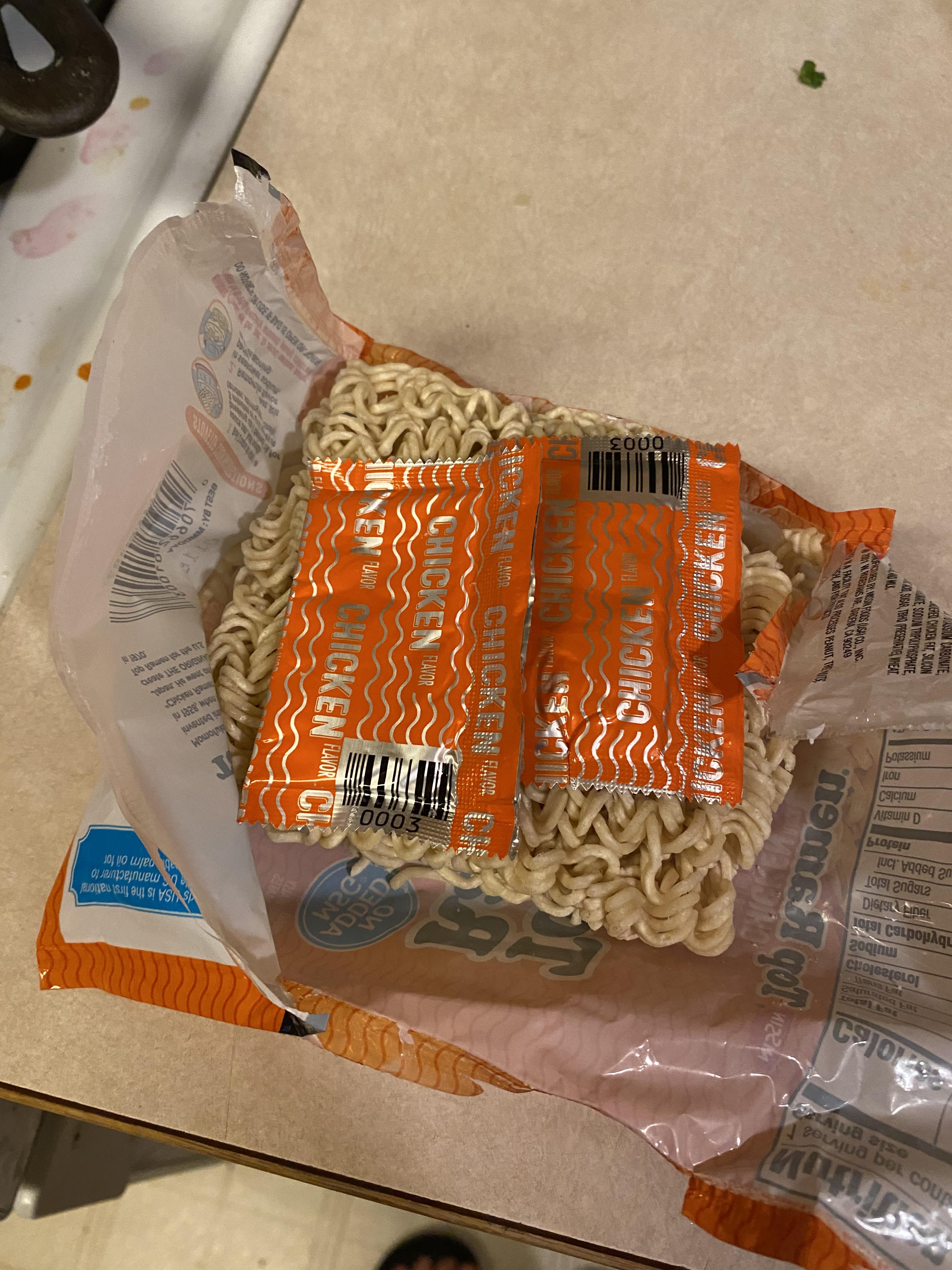 my ramen had two seasoning packets in it. r/mildlyinteresting
